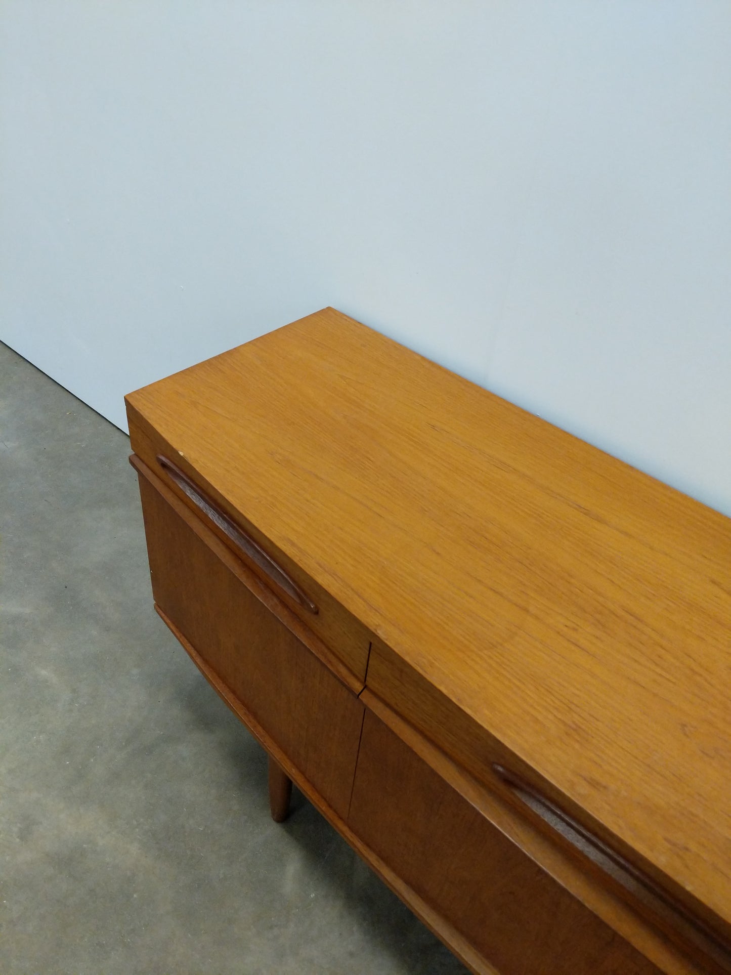 Vintage Mid Century Modern Teak Credenza by Elliotts of Newbury