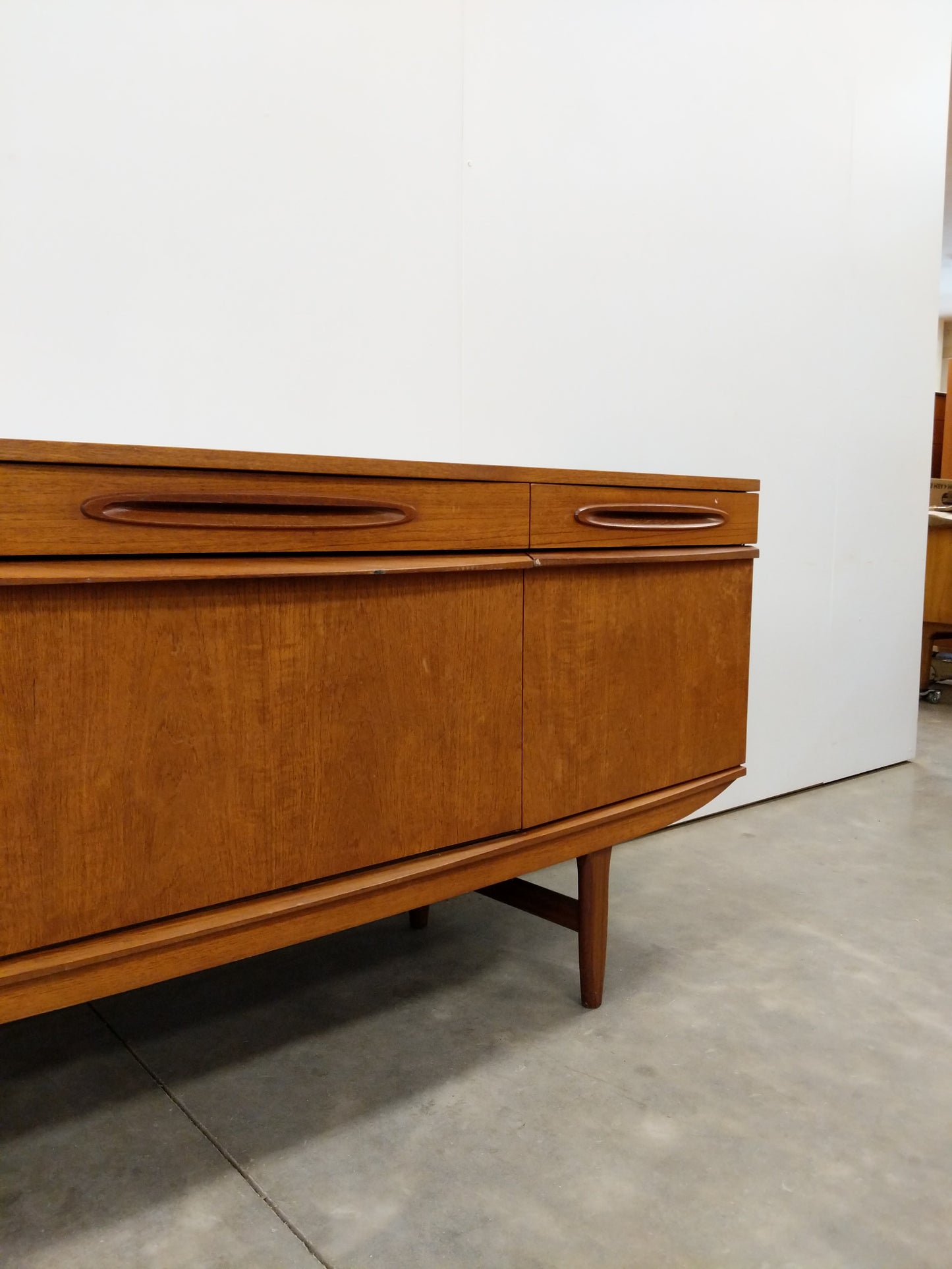 Vintage Mid Century Modern Teak Credenza by Elliotts of Newbury