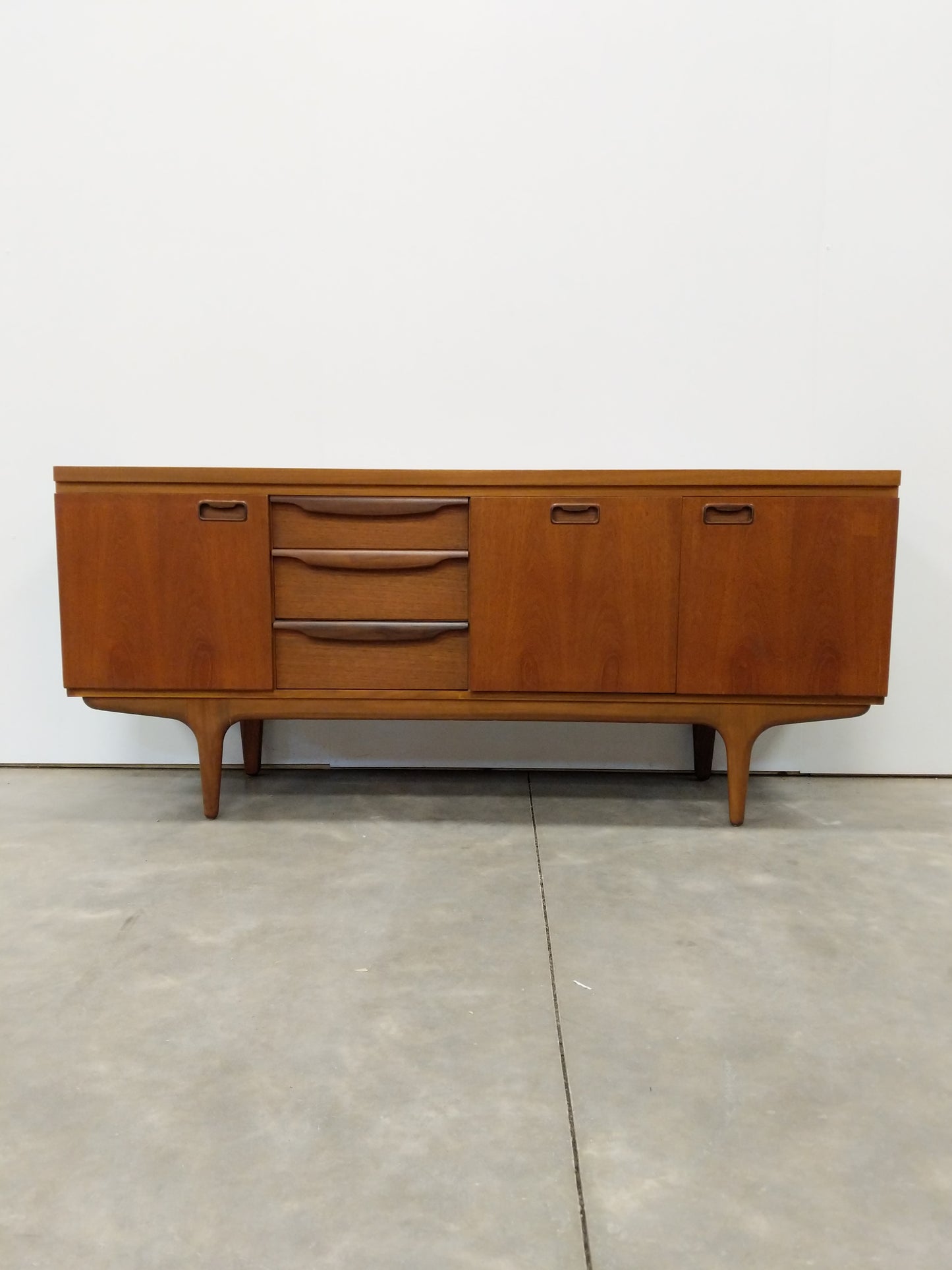 Vintage Mid Century Modern Teak Credenza by Greaves & Thomas