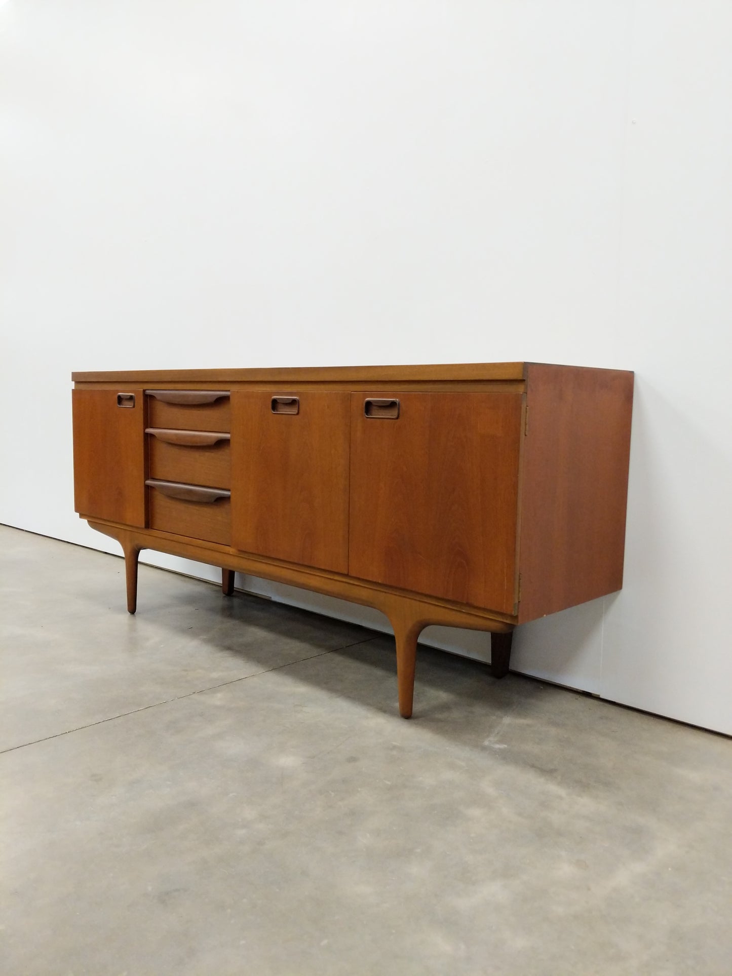 Vintage Mid Century Modern Teak Credenza by Greaves & Thomas