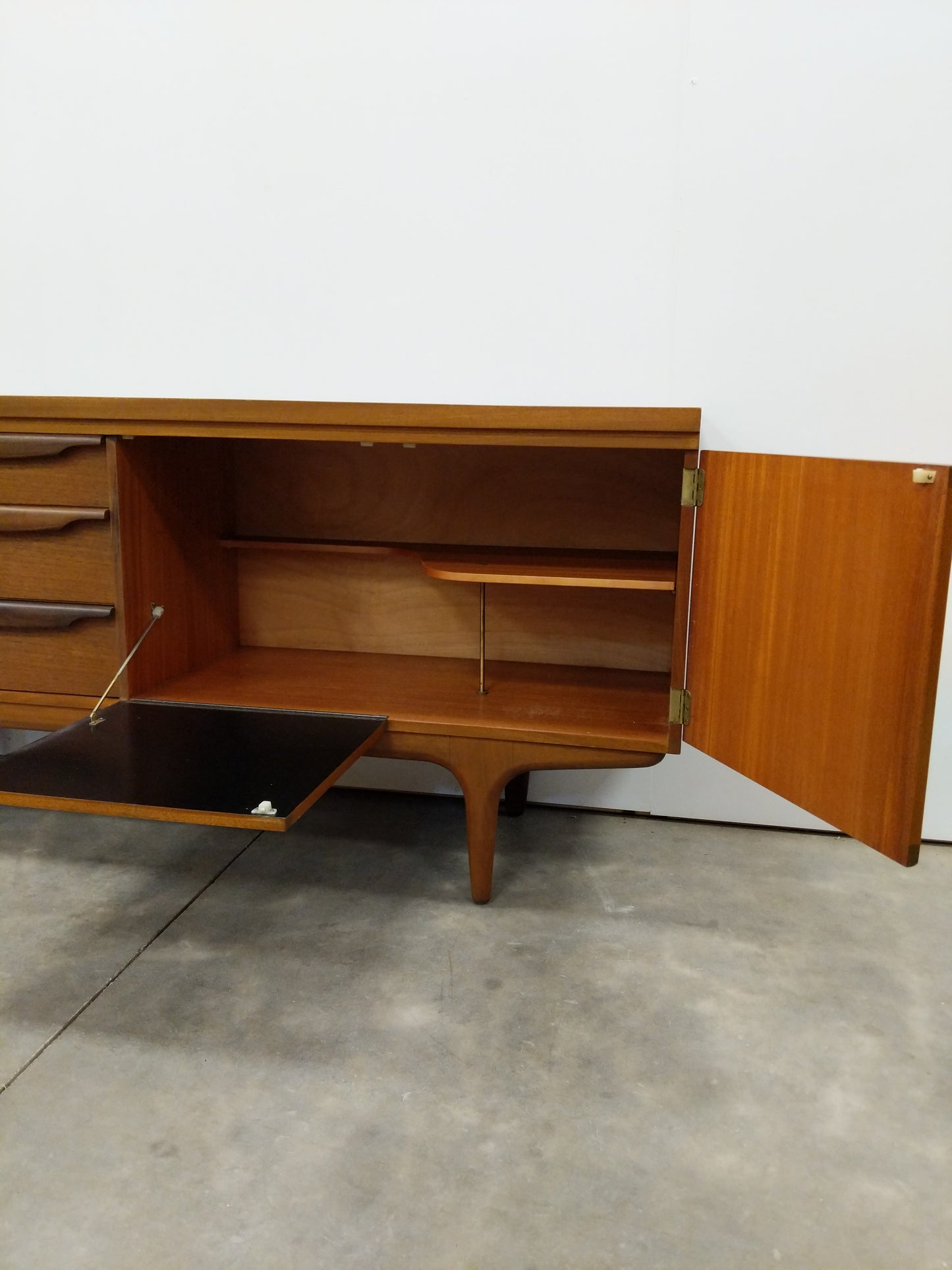 Vintage Mid Century Modern Teak Credenza by Greaves & Thomas