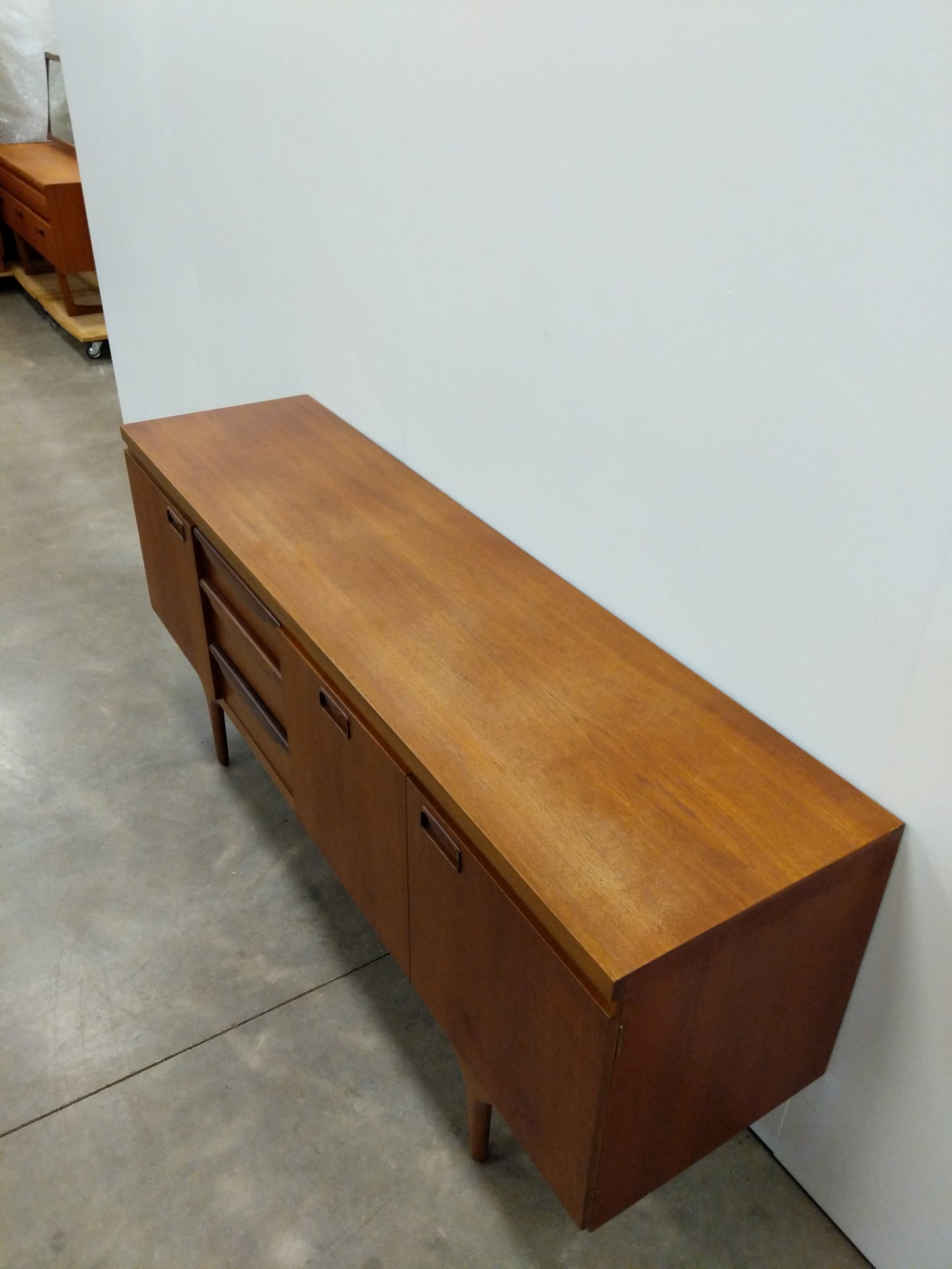 Vintage Mid Century Modern Teak Credenza by Greaves & Thomas