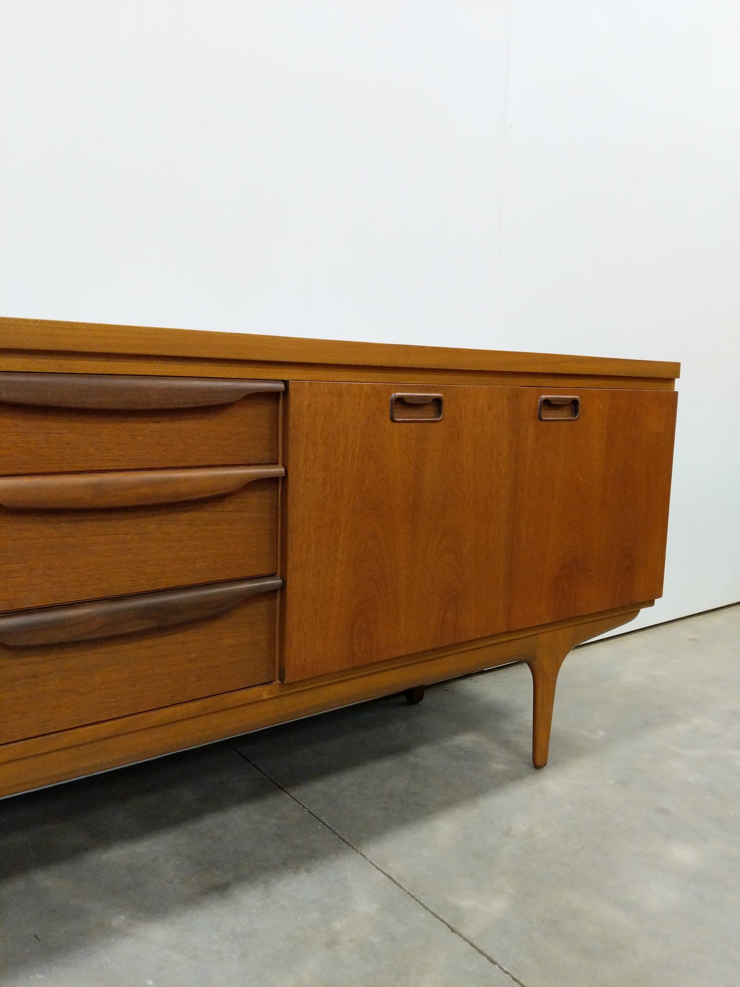 Vintage Mid Century Modern Teak Credenza by Greaves & Thomas