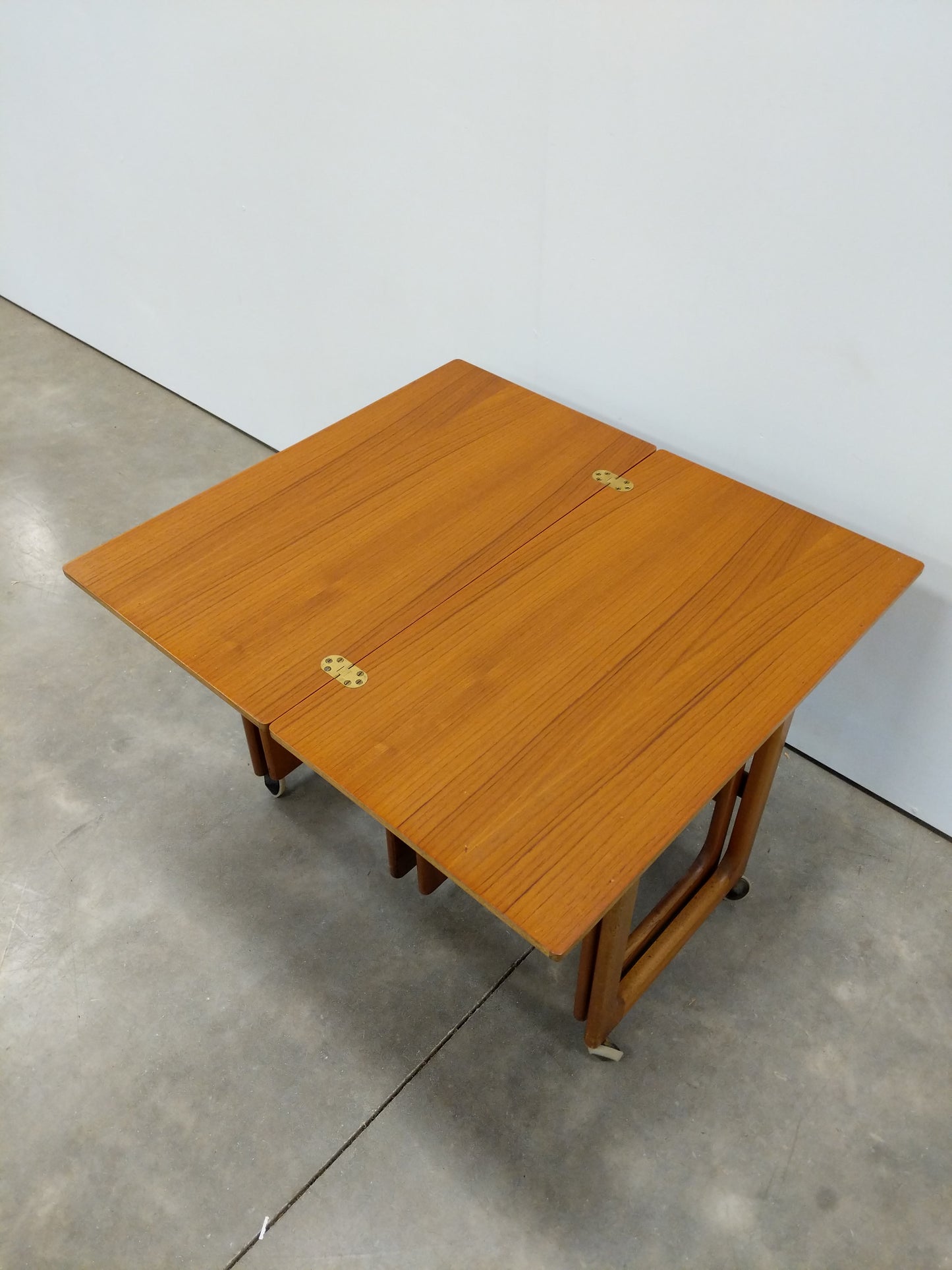 Set of Vintage Mid Century Modern Teak Triform Nesting Tables by McIntosh