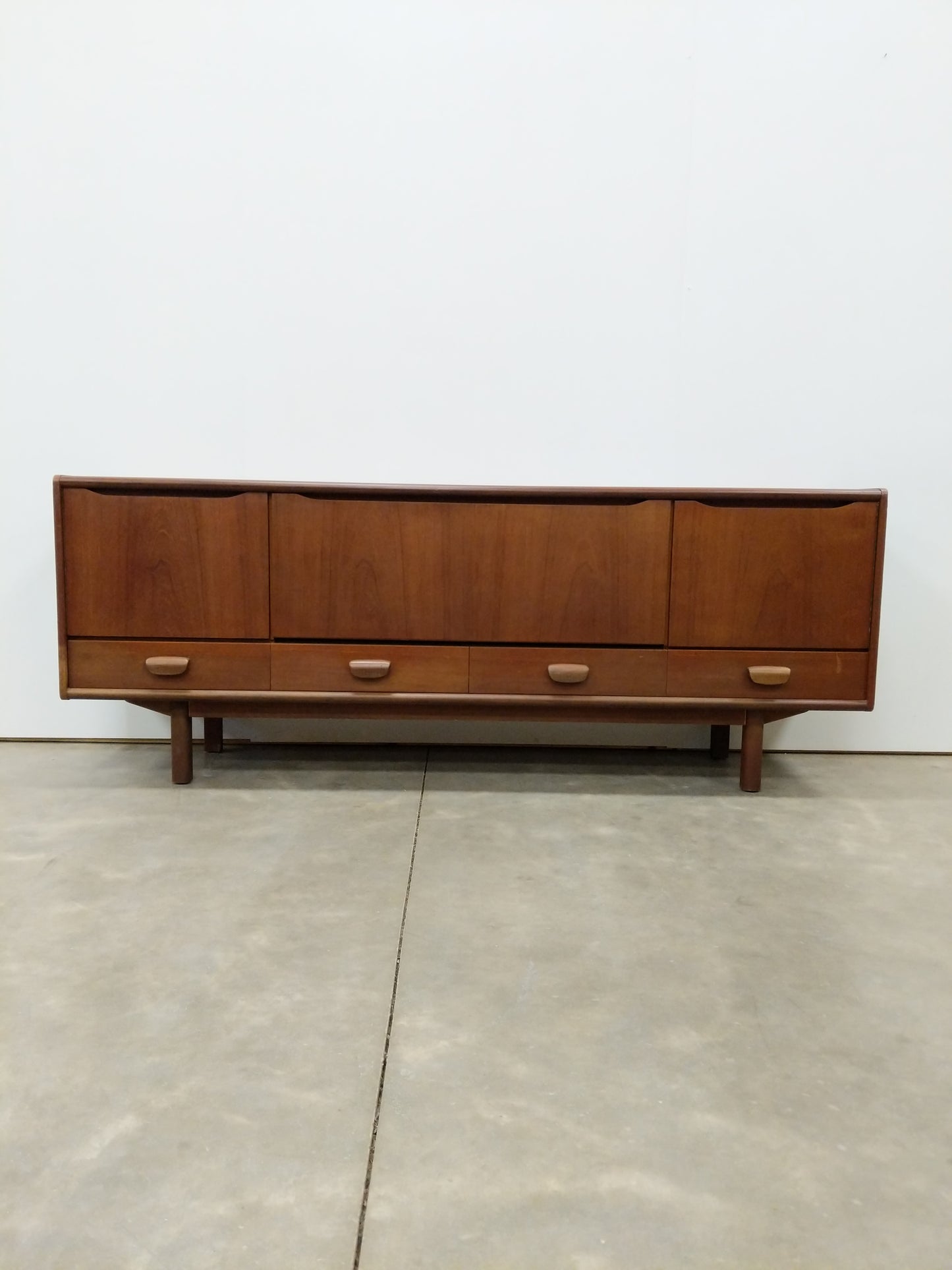 Vintage Mid Century Modern Teak Credenza