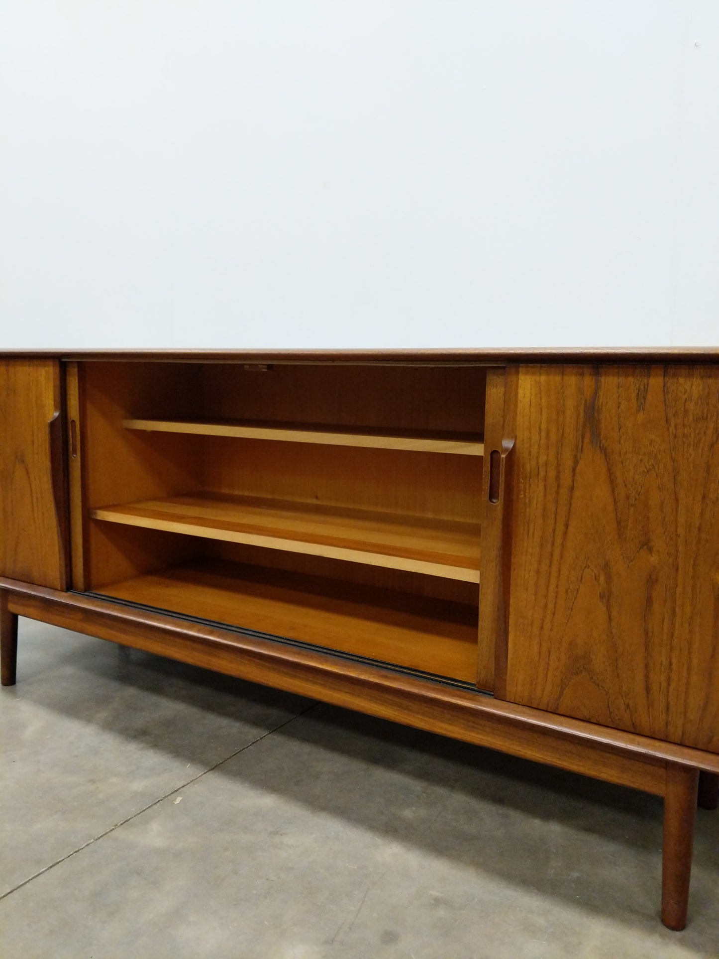 Vintage Mid Century Danish Modern Teak Credenza