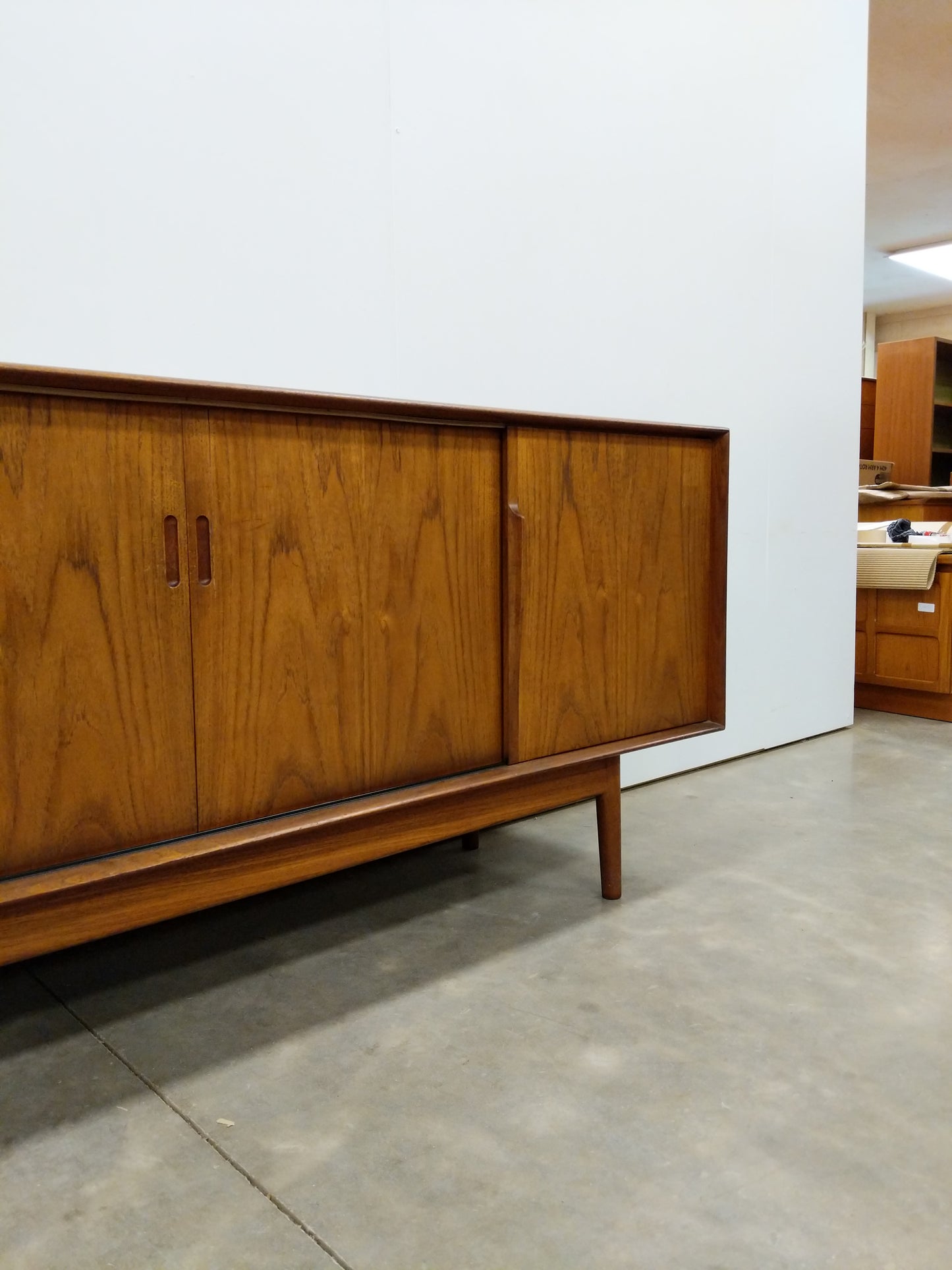 Vintage Mid Century Danish Modern Teak Credenza