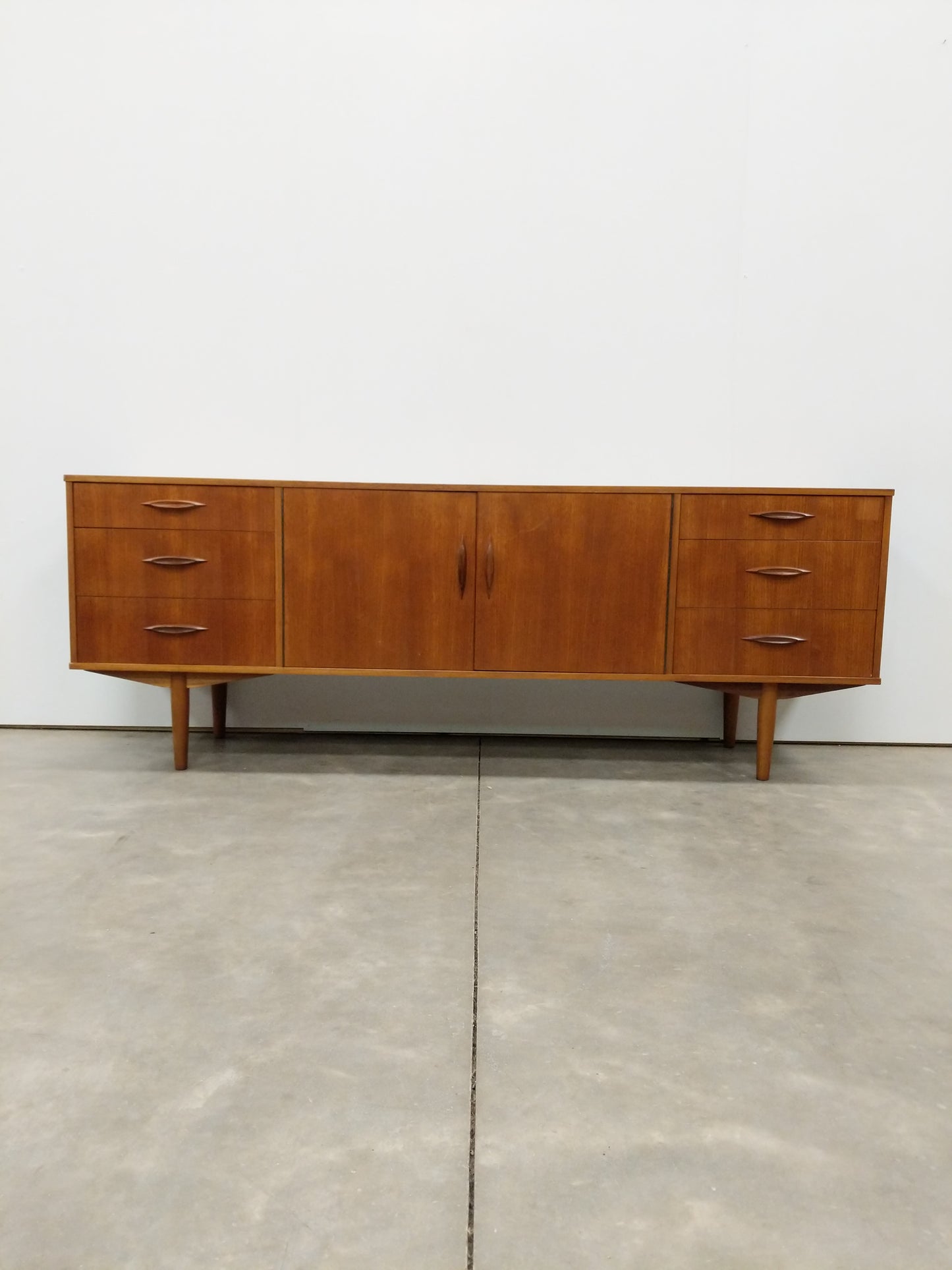 Vintage Mid Century Modern Teak Credenza