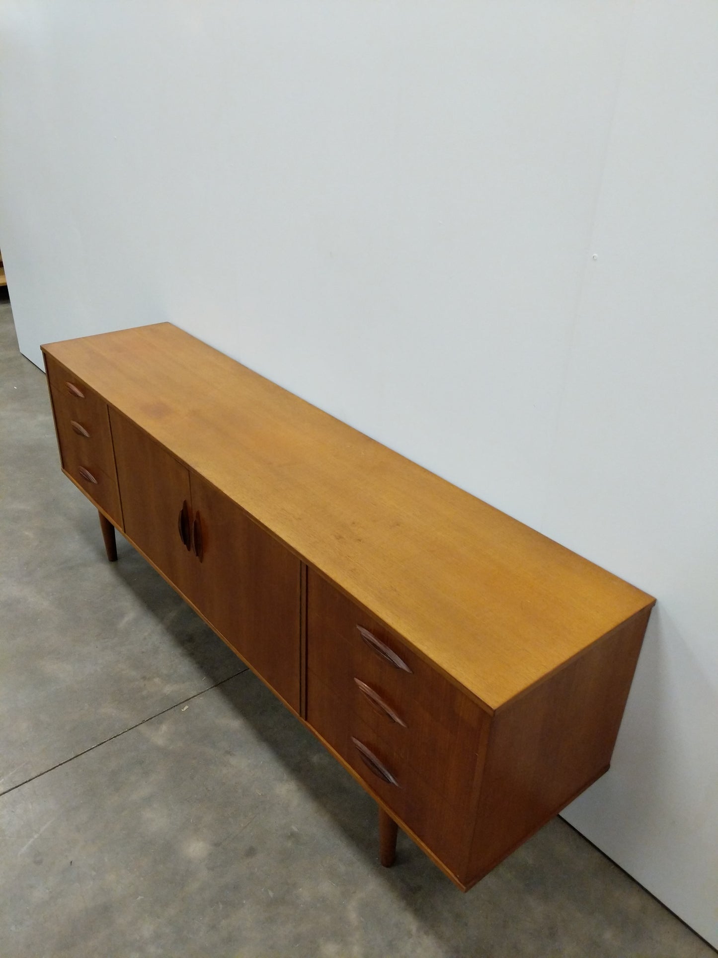 Vintage Mid Century Modern Teak Credenza