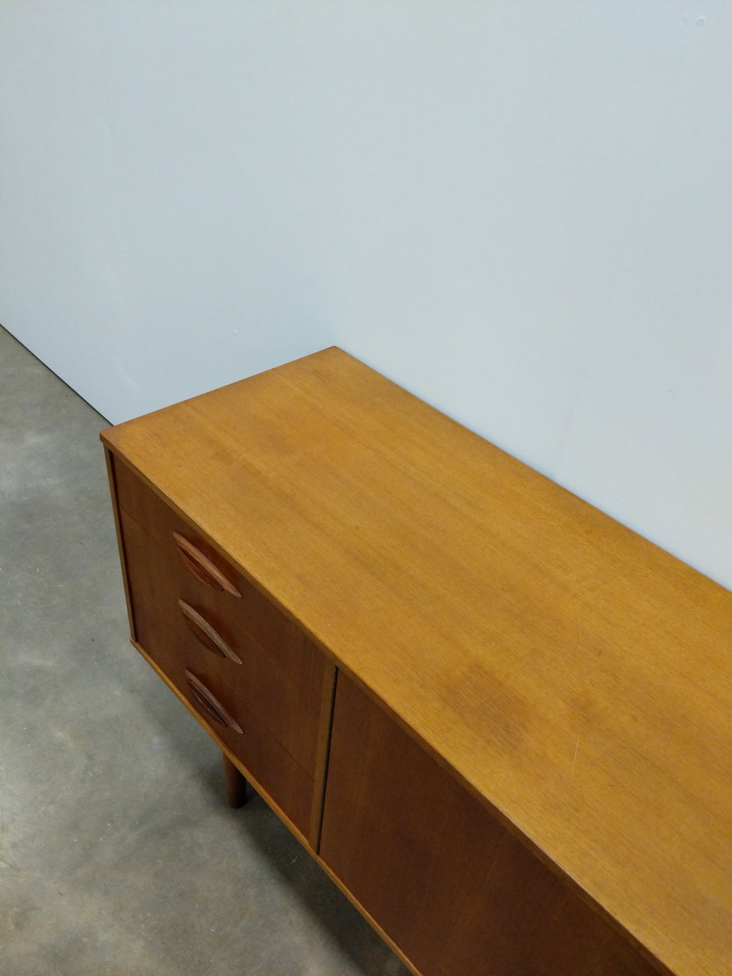Vintage Mid Century Modern Teak Credenza