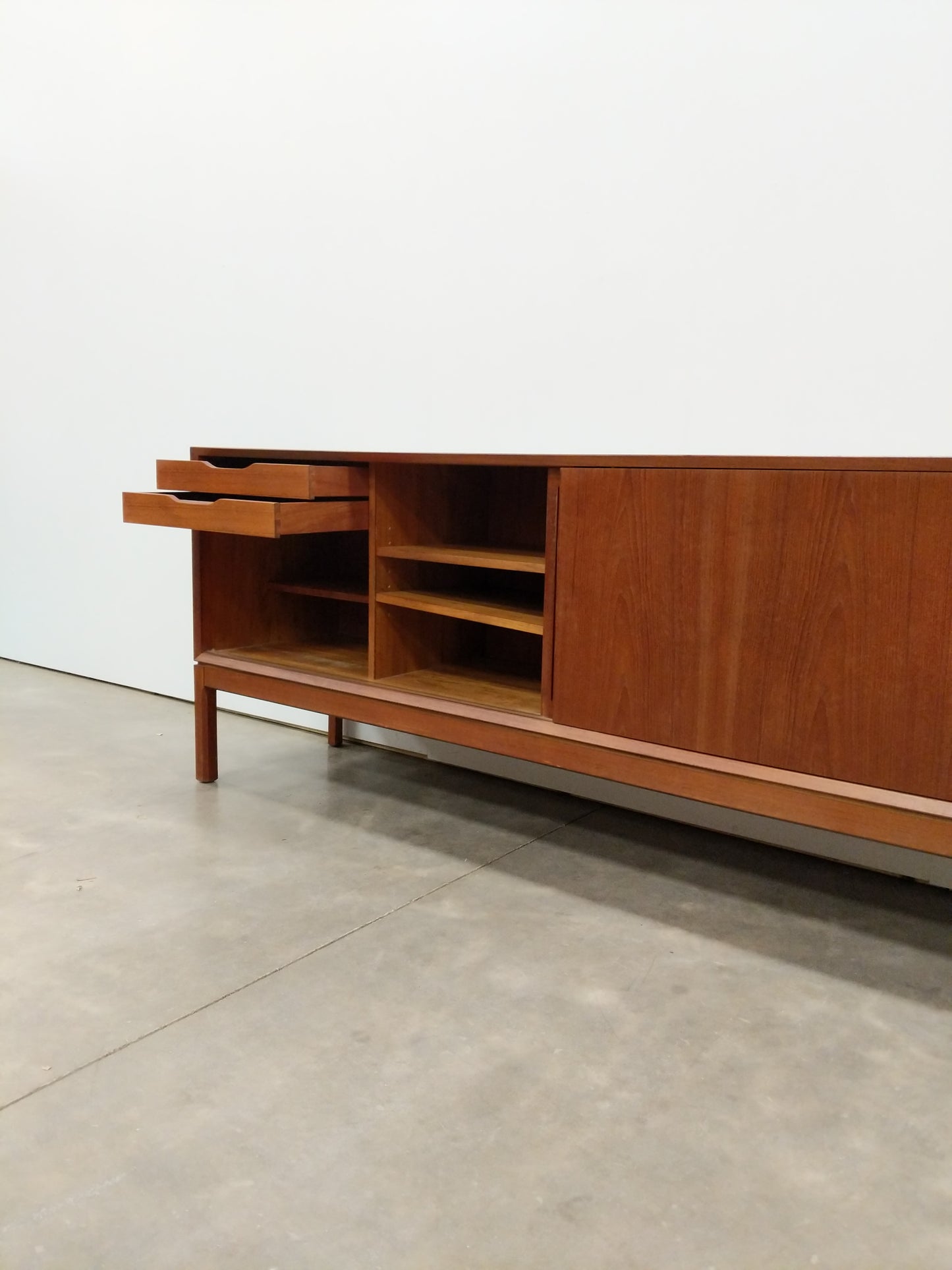 Vintage Mid Century Danish Modern Teak Credenza