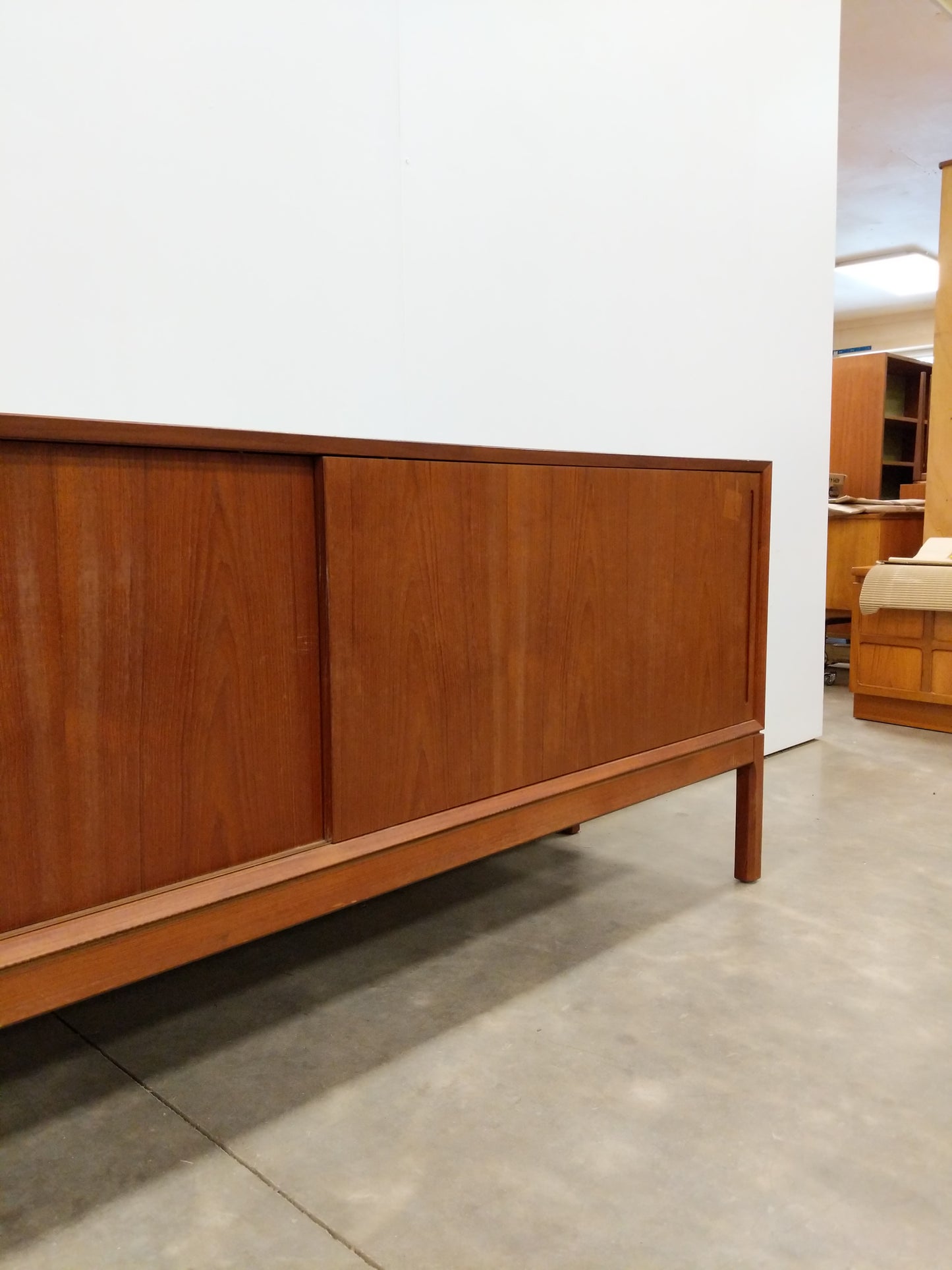 Vintage Mid Century Danish Modern Teak Credenza
