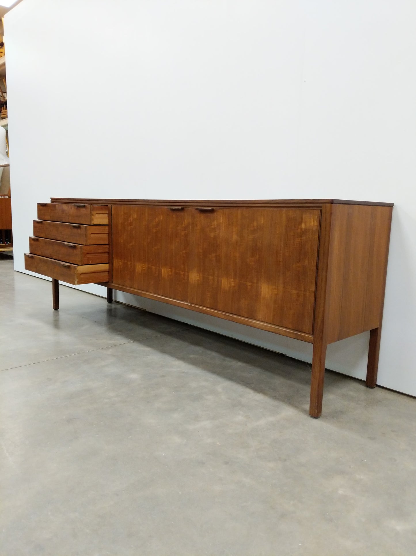 Vintage Mid Century Modern Teak Credenza
