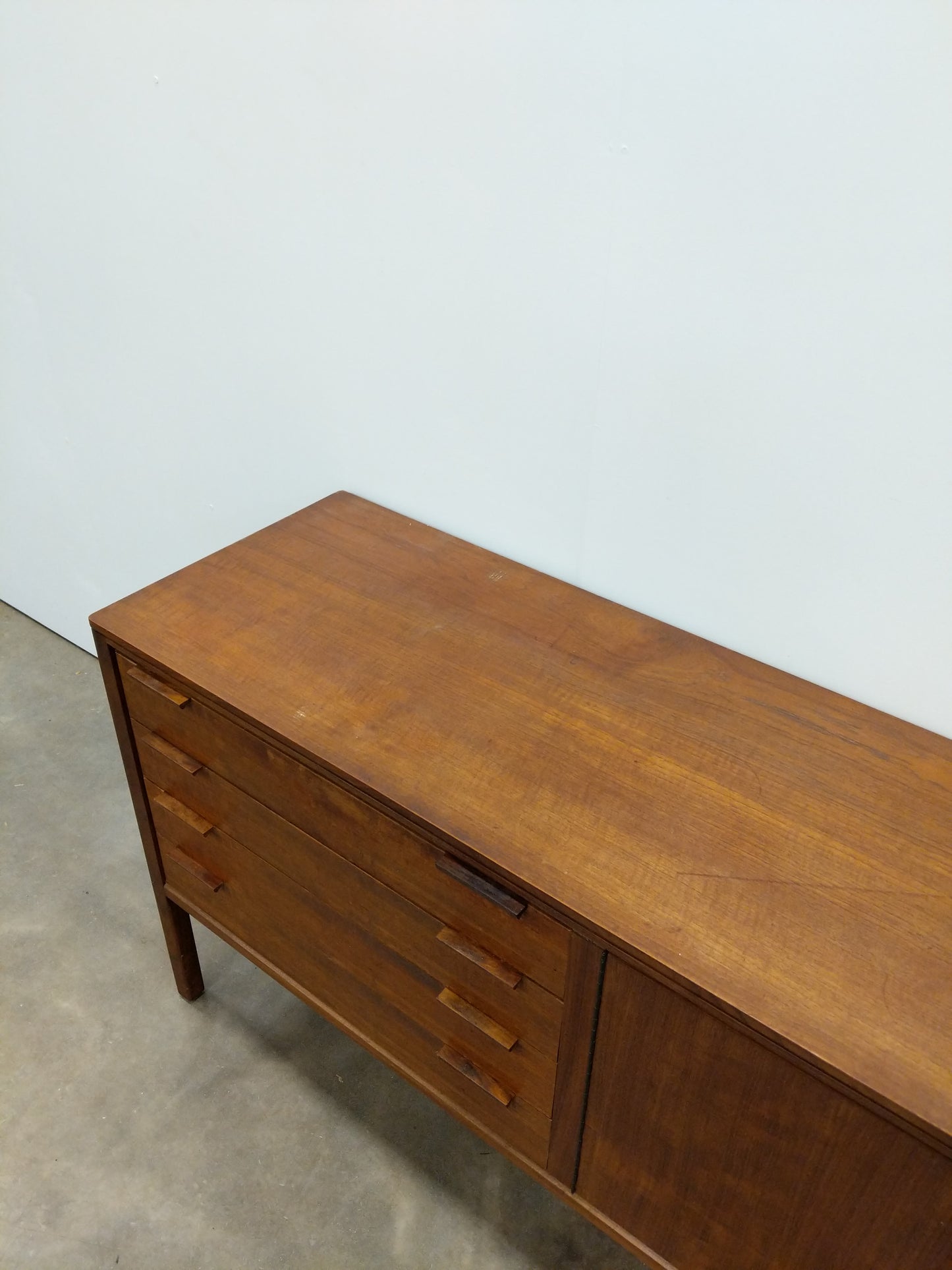Vintage Mid Century Modern Teak Credenza