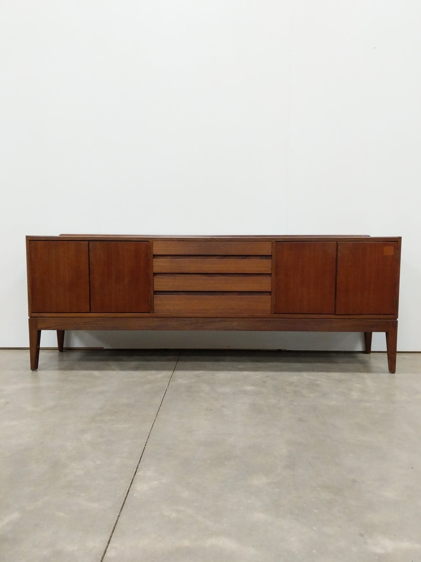Vintage Mid Century Modern Teak Credenza