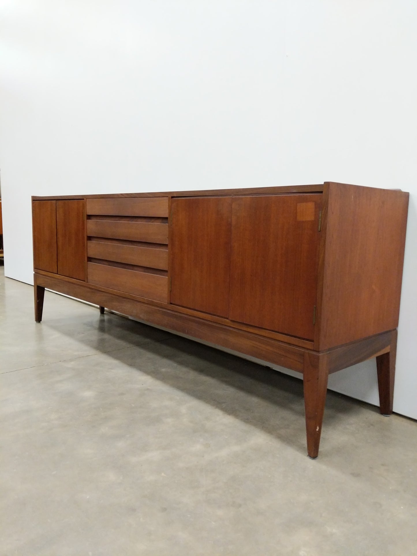 Vintage Mid Century Modern Teak Credenza
