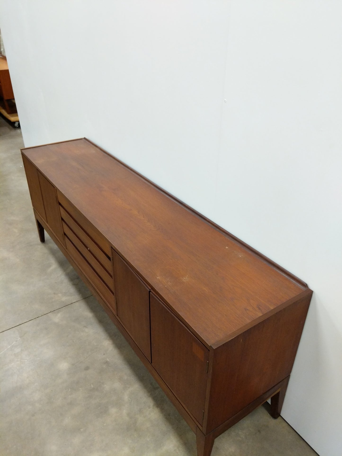 Vintage Mid Century Modern Teak Credenza