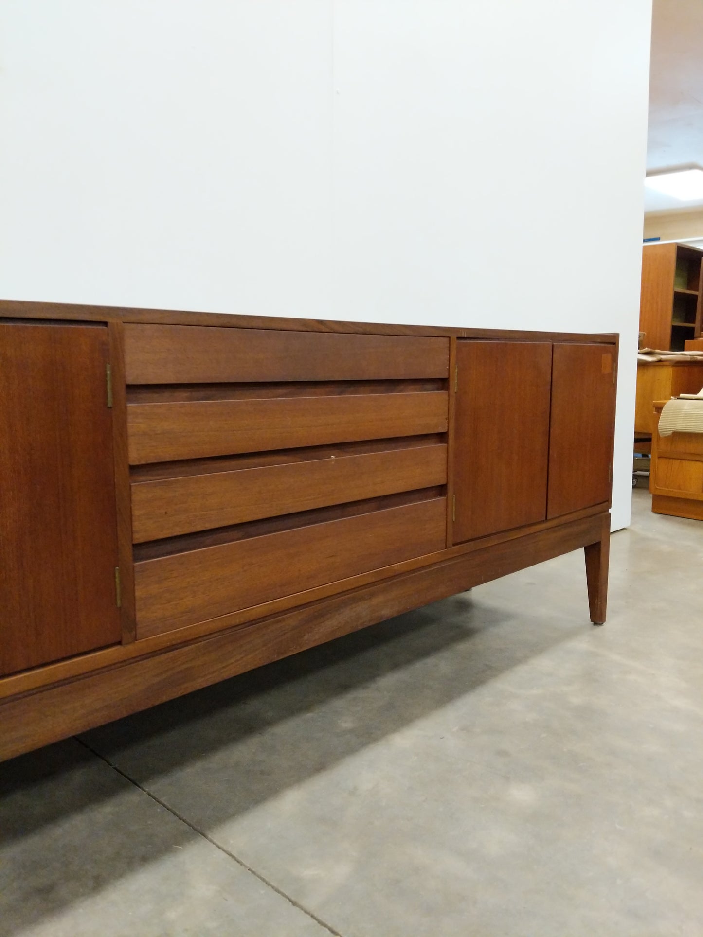 Vintage Mid Century Modern Teak Credenza