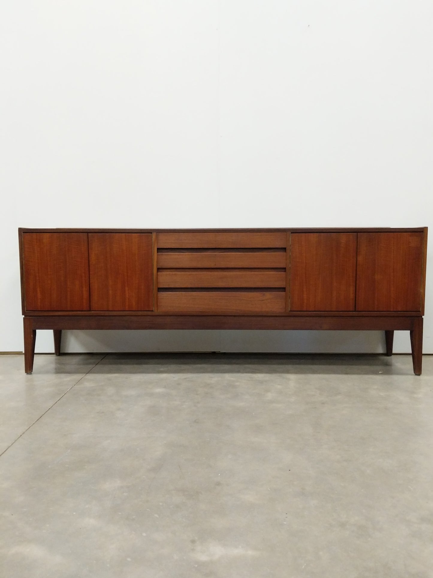 Vintage Mid Century Modern Teak Credenza