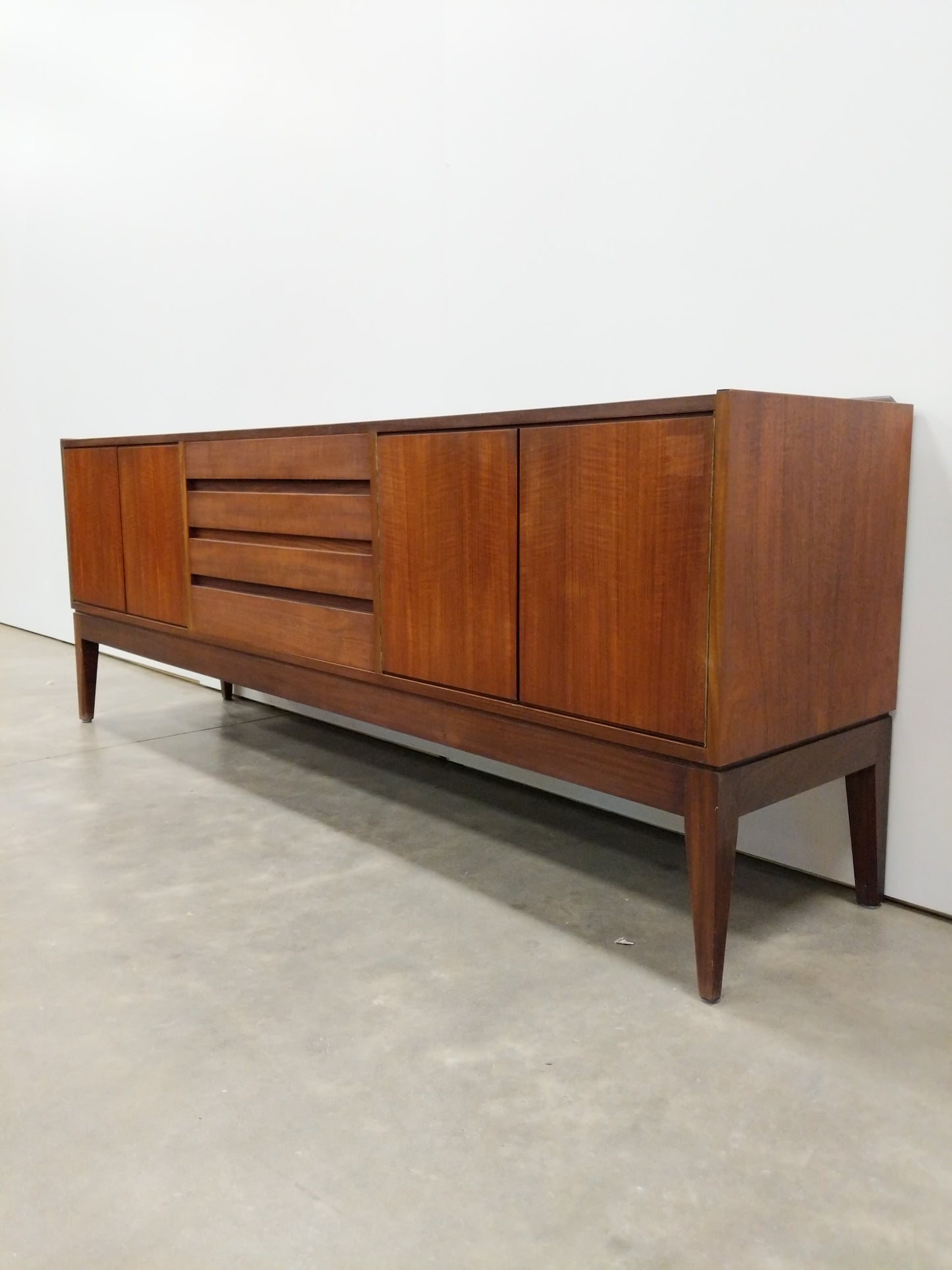 Vintage Mid Century Modern Teak Credenza
