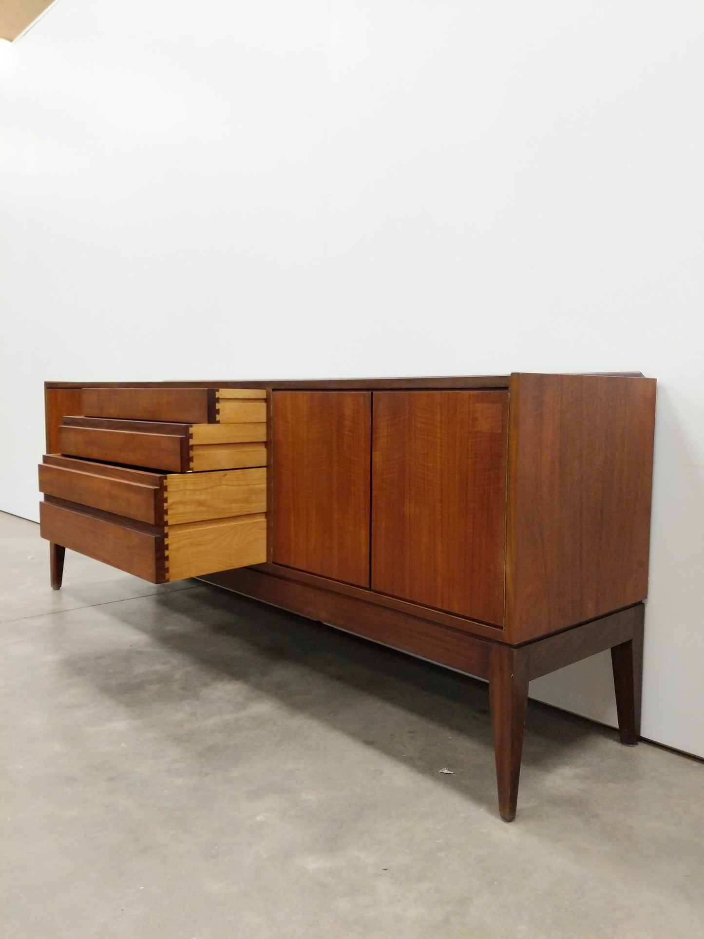 Vintage Mid Century Modern Teak Credenza