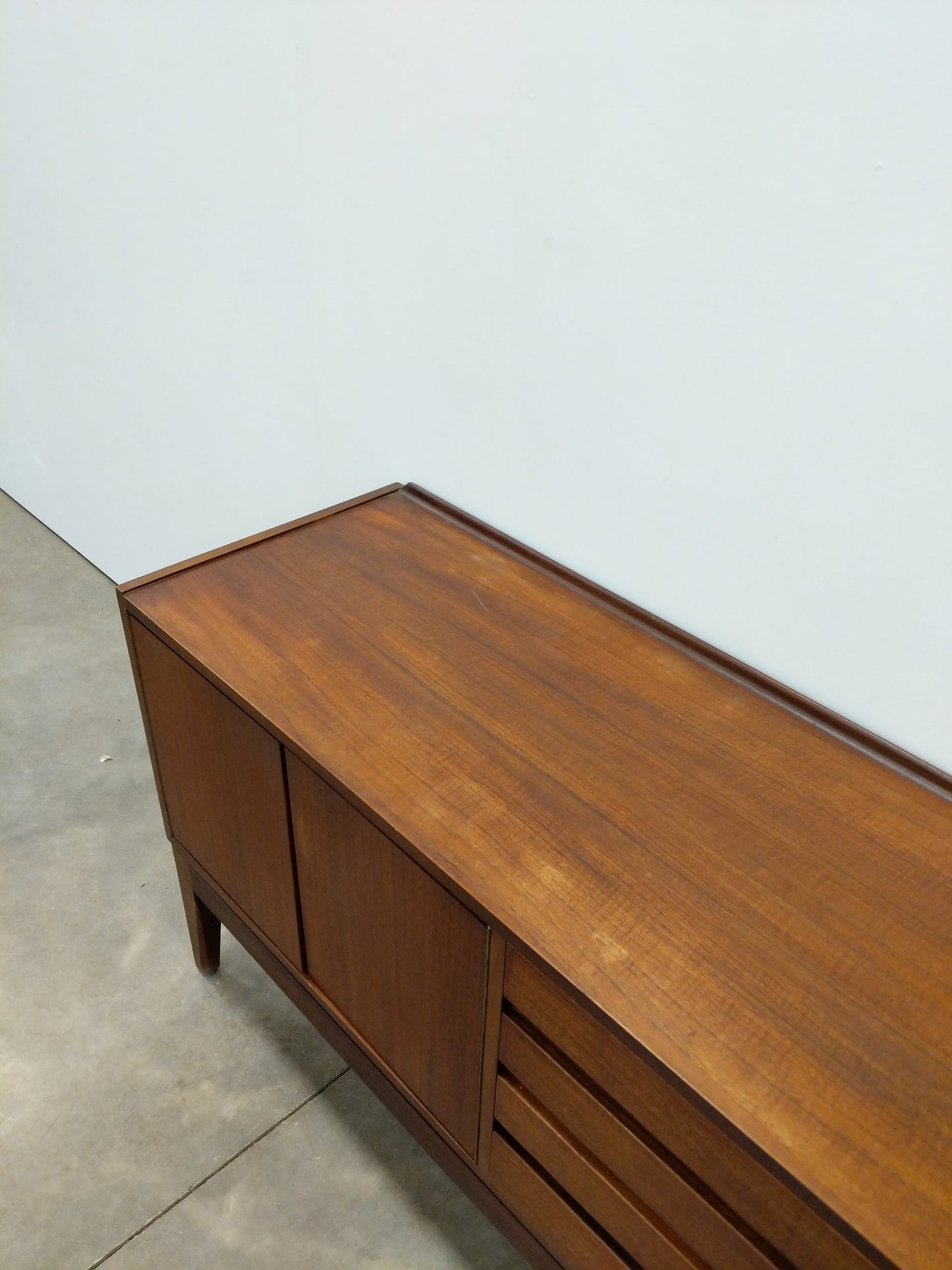 Vintage Mid Century Modern Teak Credenza