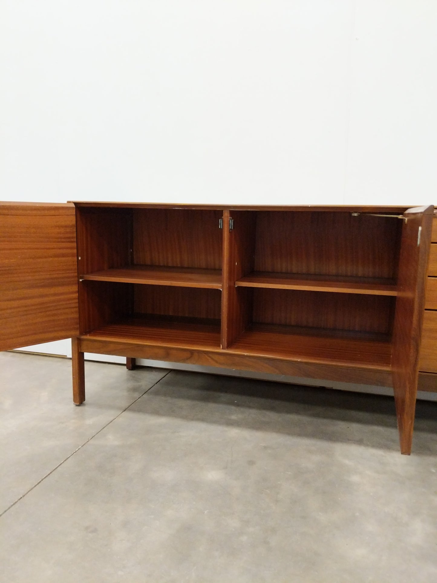 Vintage Mid Century Modern Teak Credenza by Meredew