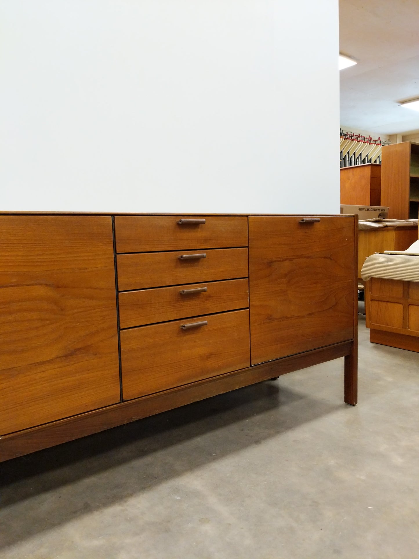 Vintage Mid Century Modern Teak Credenza by Meredew