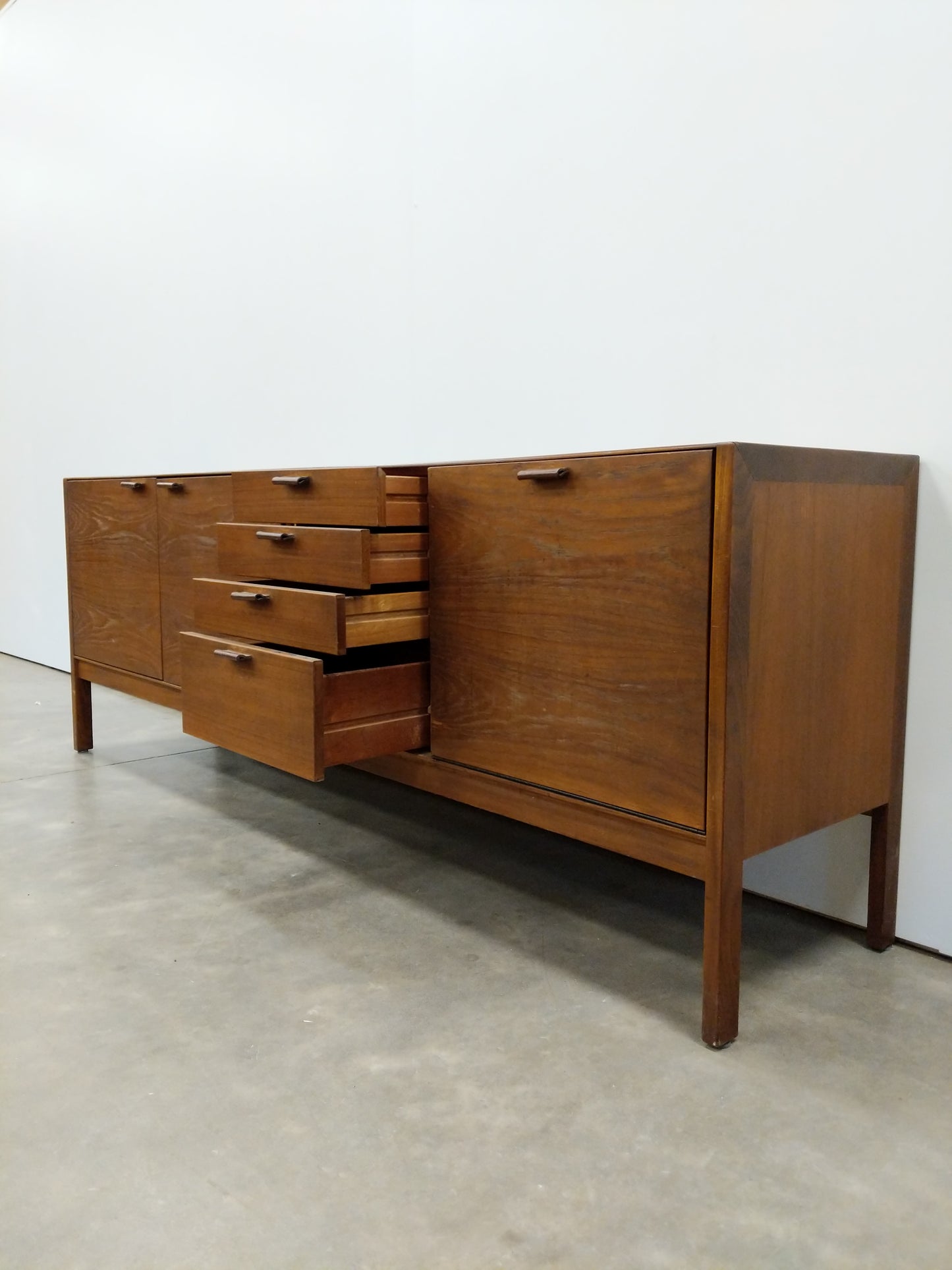 Vintage Mid Century Modern Teak Credenza by Meredew