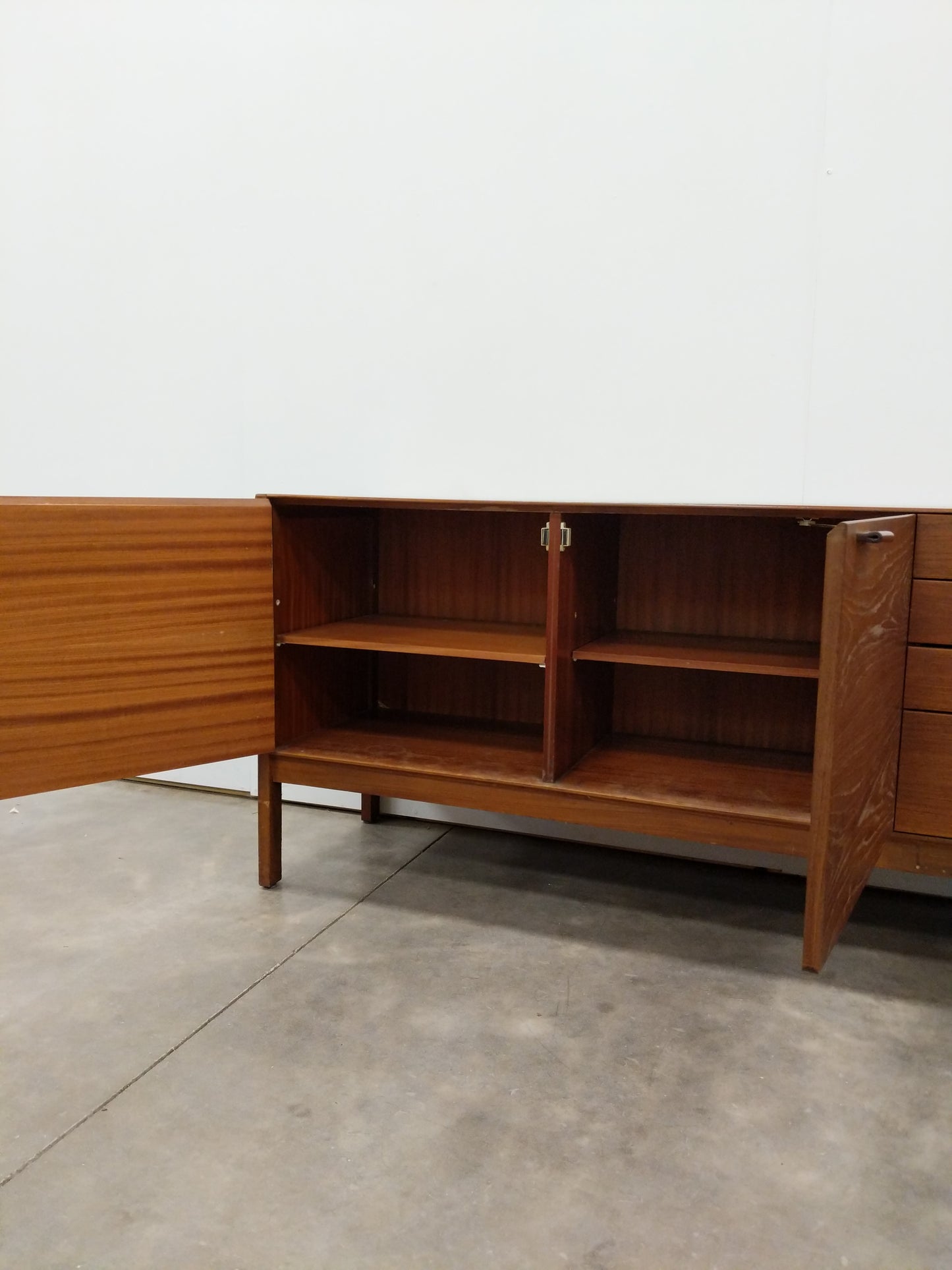 Vintage Mid Century Modern Teak Credenza by Meredew