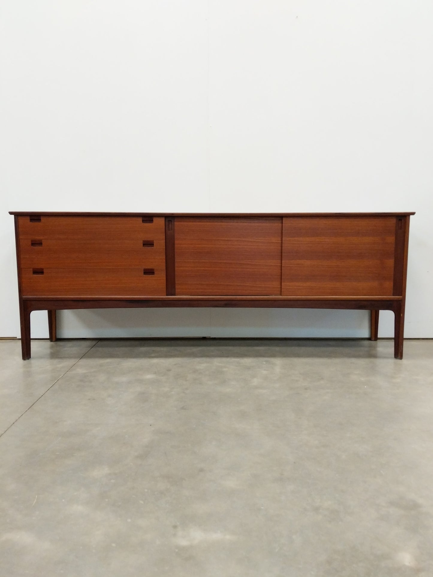 Vintage Mid Century Modern Teak Credenza