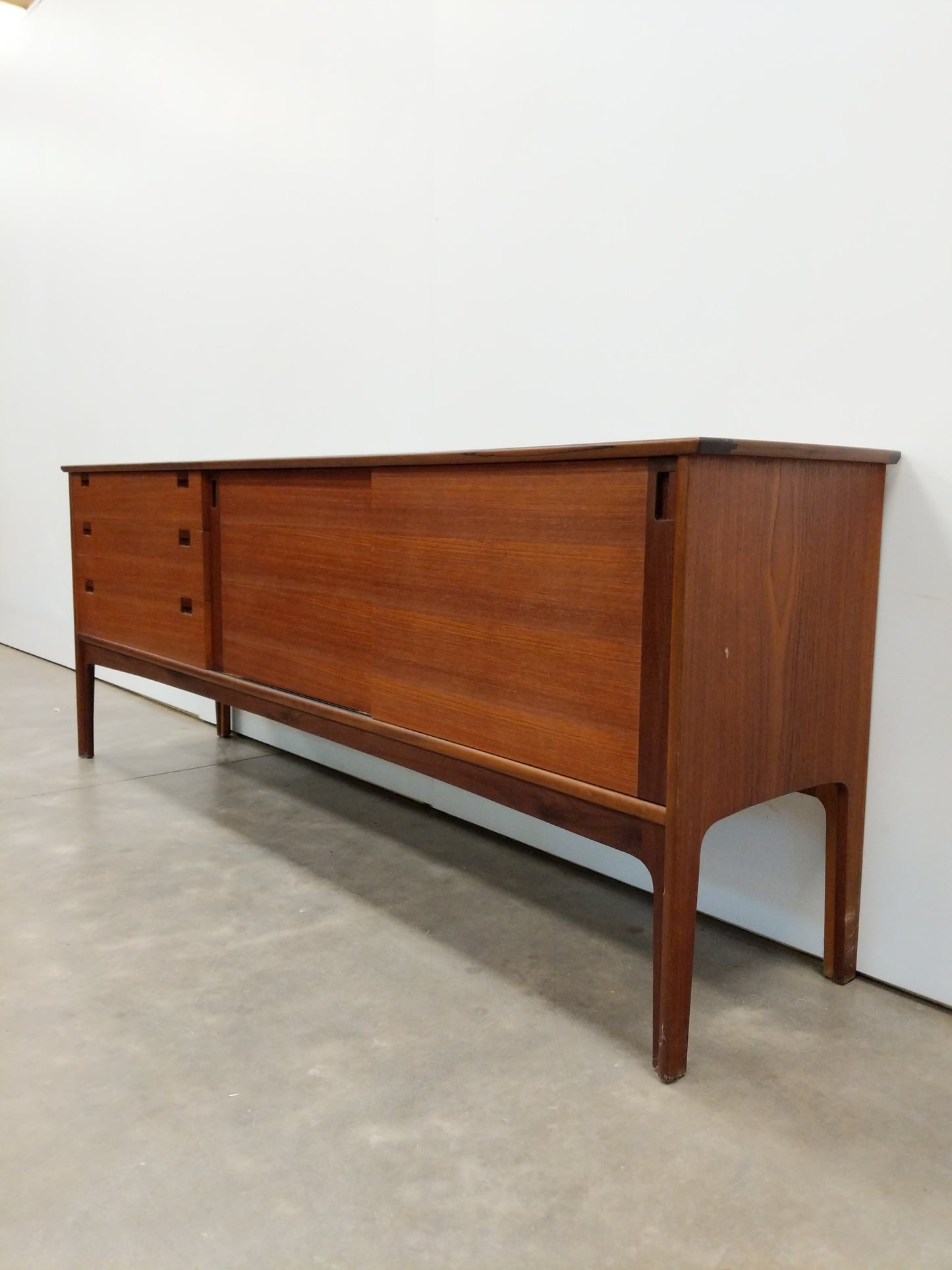 Vintage Mid Century Modern Teak Credenza