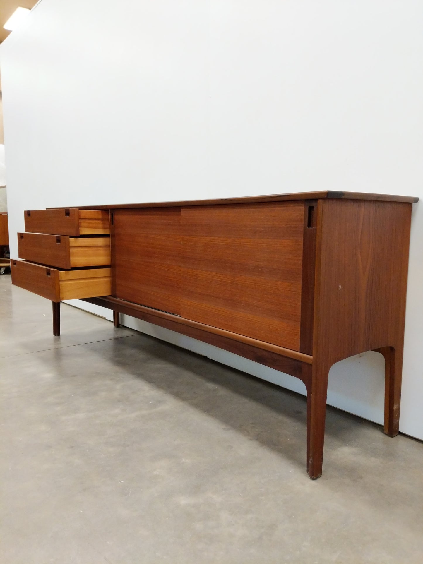 Vintage Mid Century Modern Teak Credenza