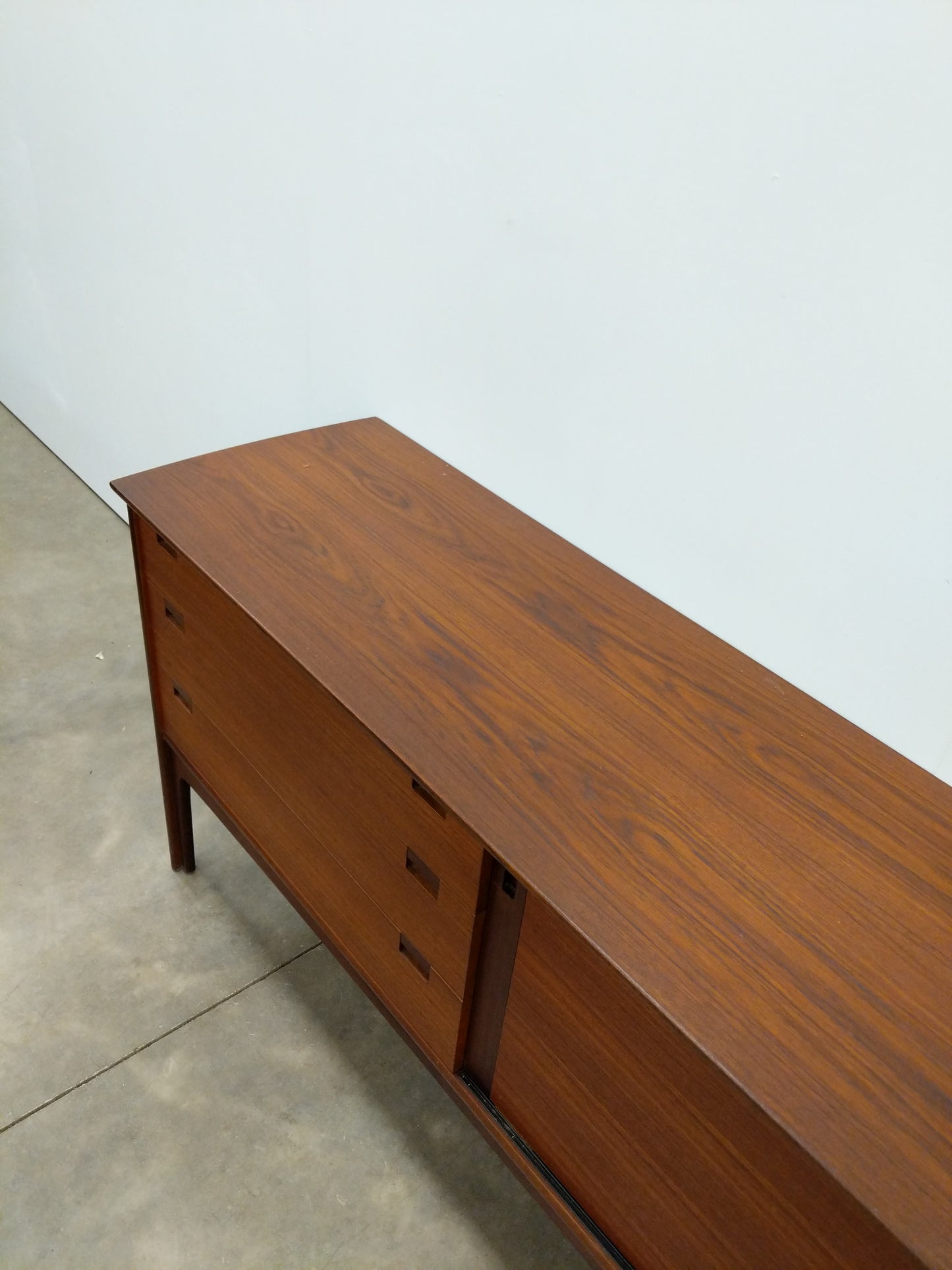 Vintage Mid Century Modern Teak Credenza