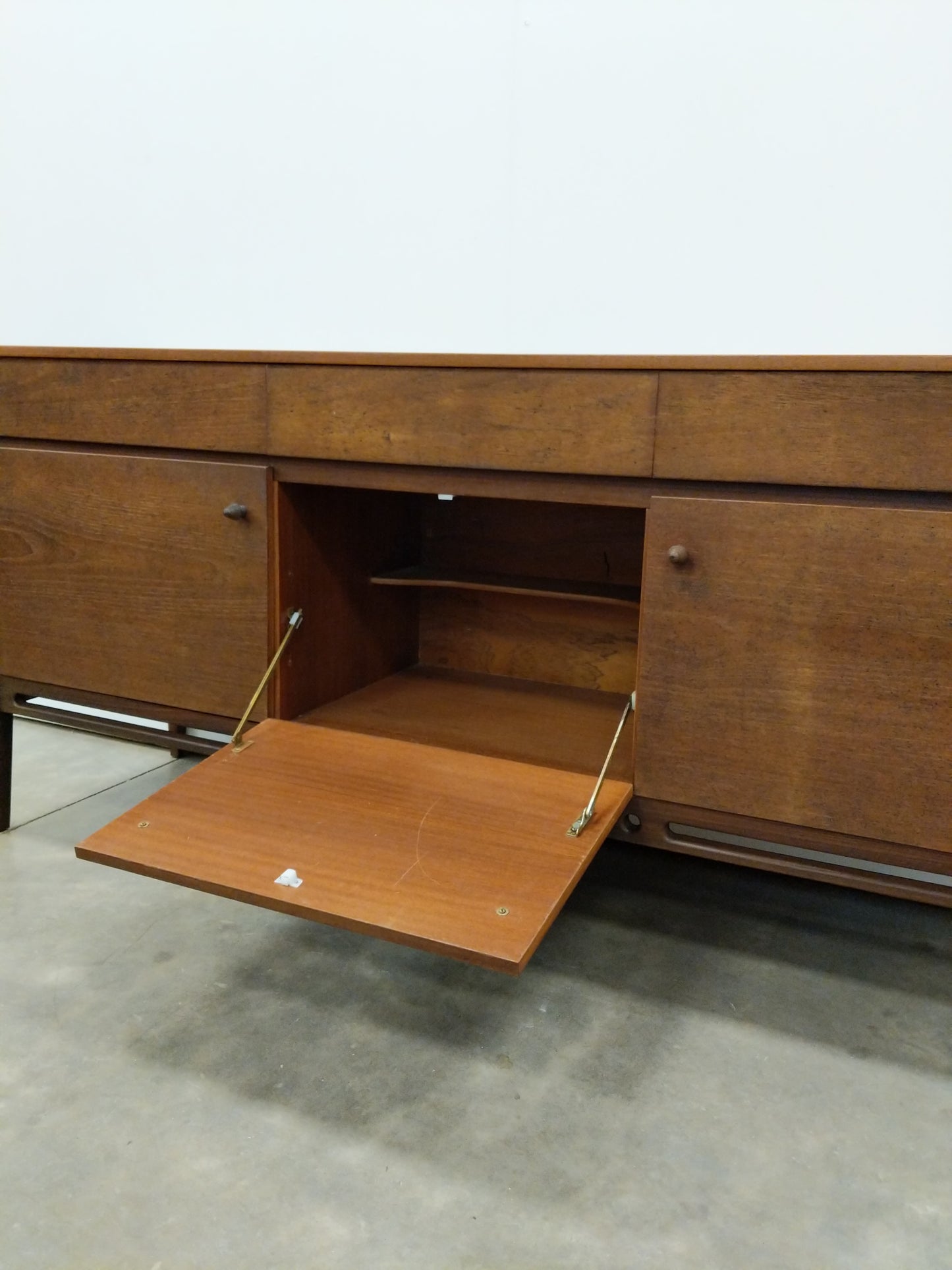 Vintage Mid Century Modern Teak Credenza by Younger