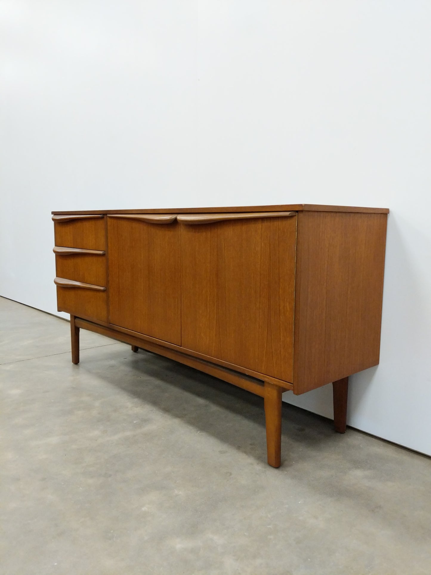 Vintage Mid Century Modern Teak Credenza