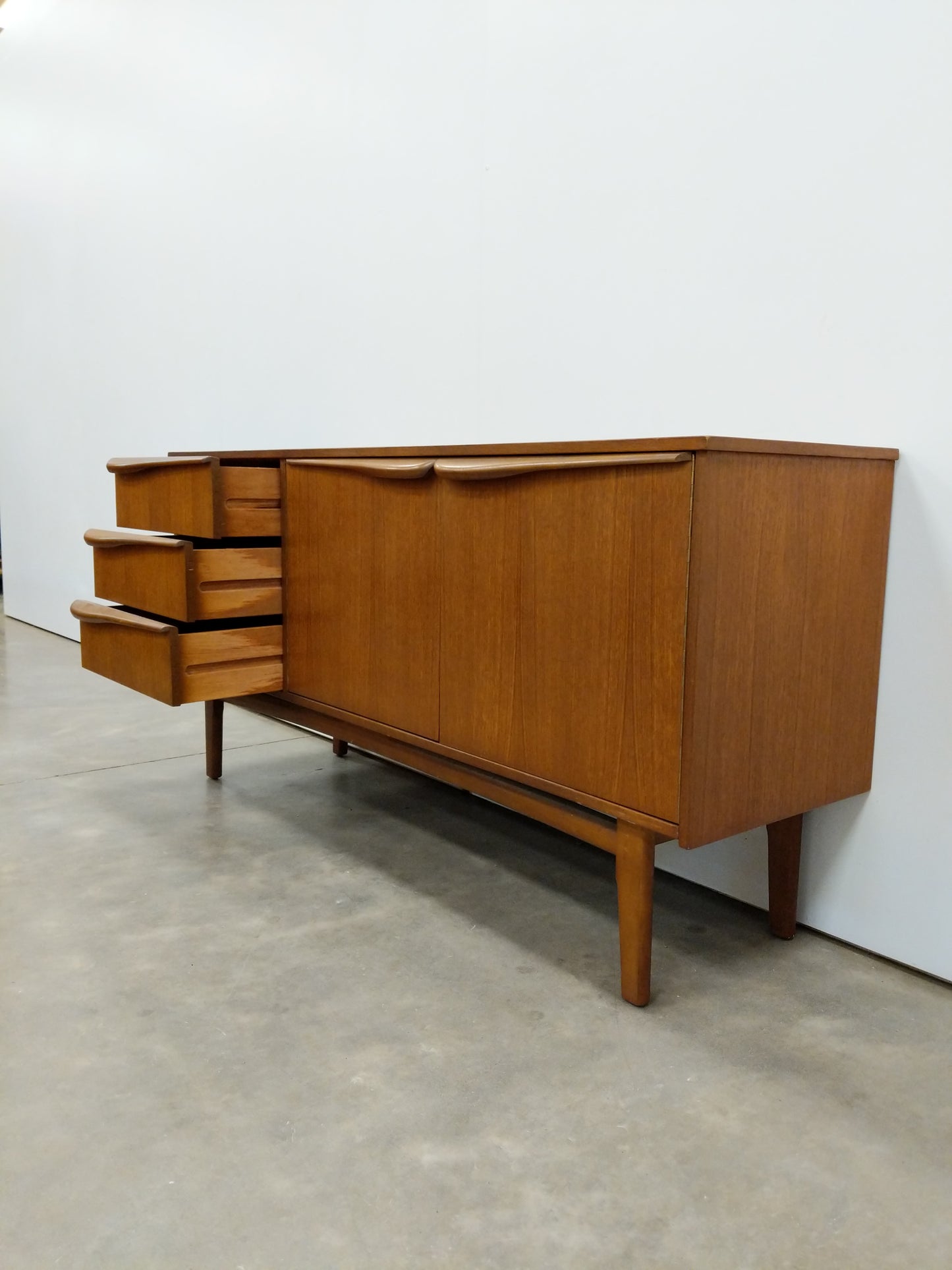 Vintage Mid Century Modern Teak Credenza