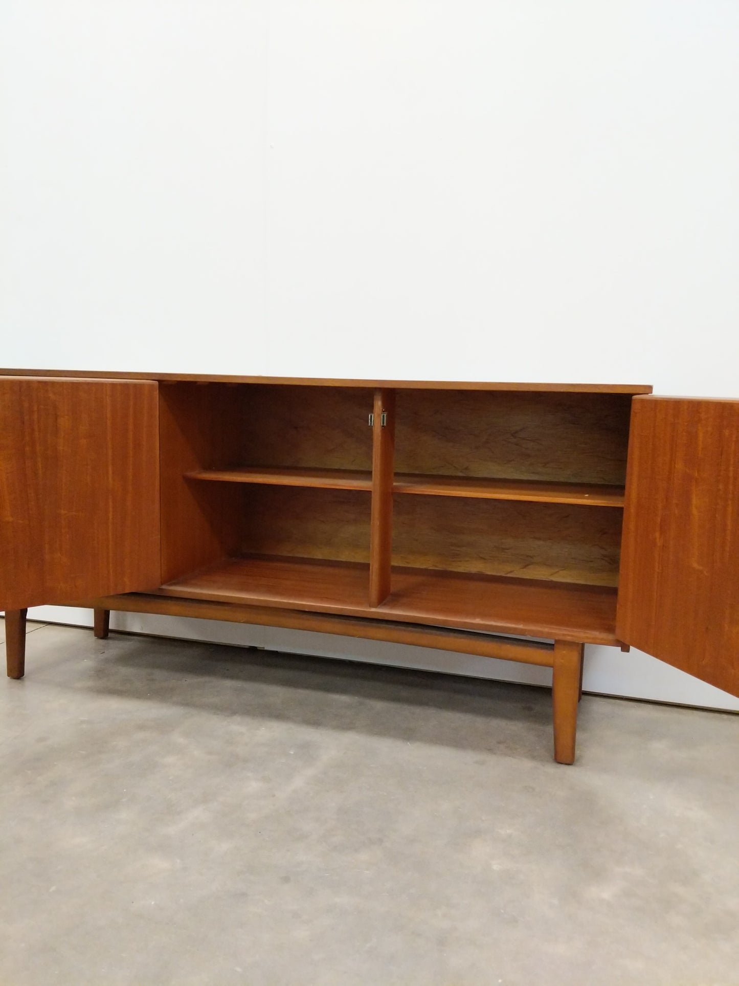 Vintage Mid Century Modern Teak Credenza