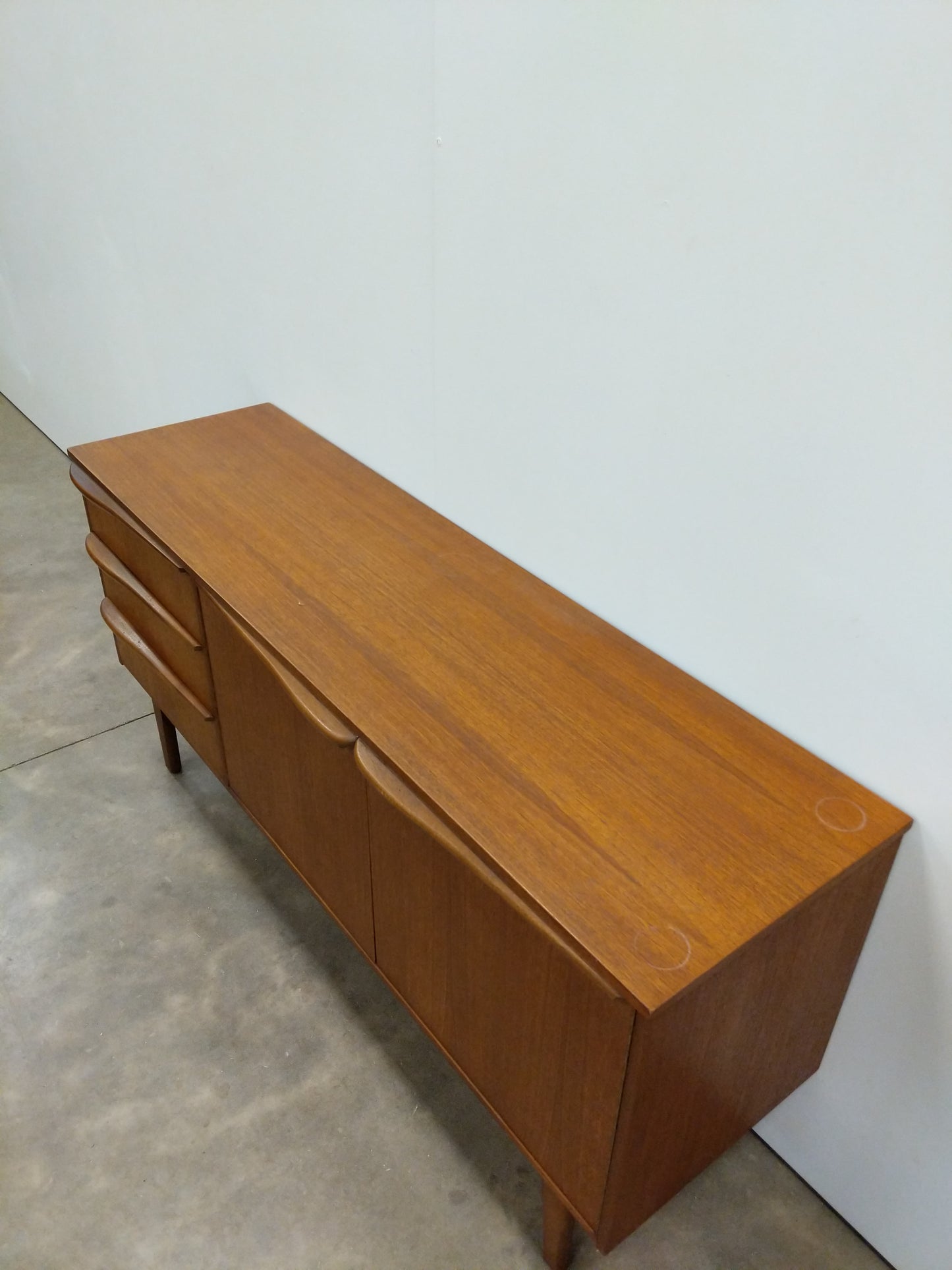 Vintage Mid Century Modern Teak Credenza