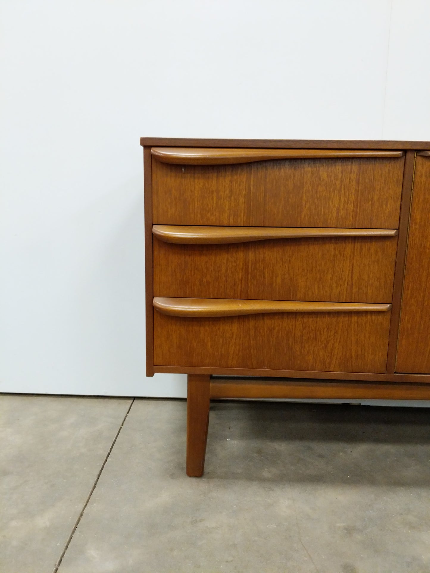Vintage Mid Century Modern Teak Credenza