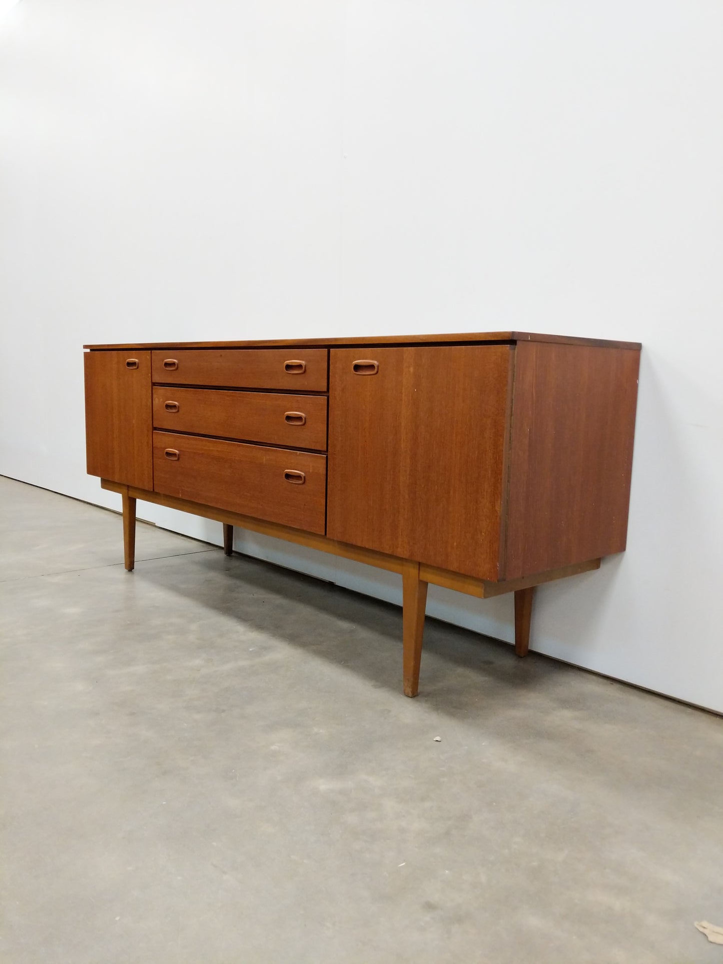 Vintage Mid Century Modern Teak Credenza