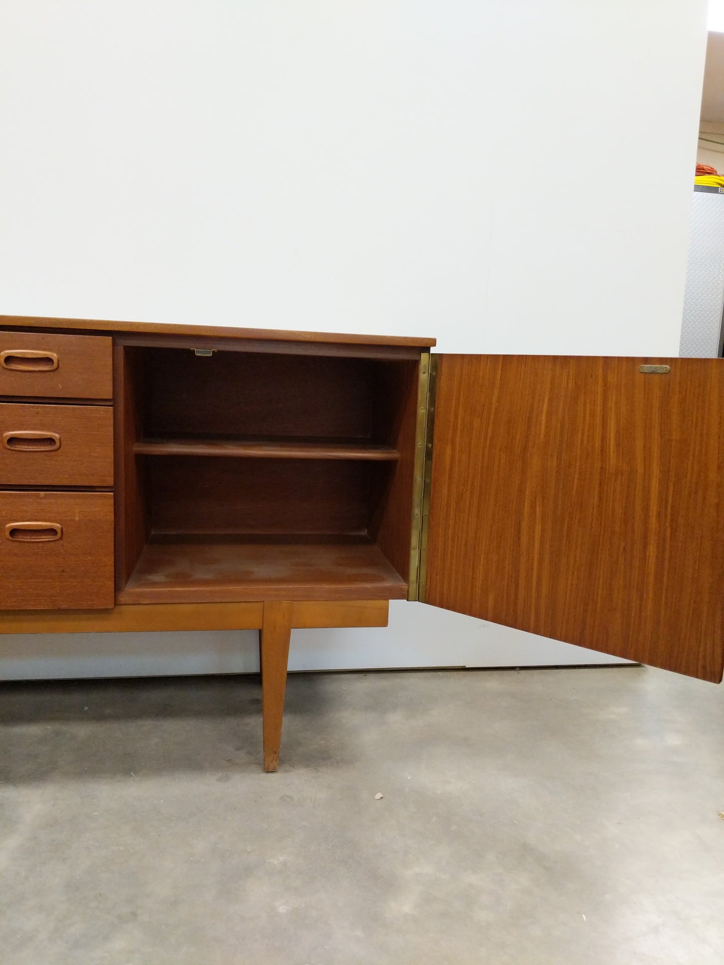 Vintage Mid Century Modern Teak Credenza