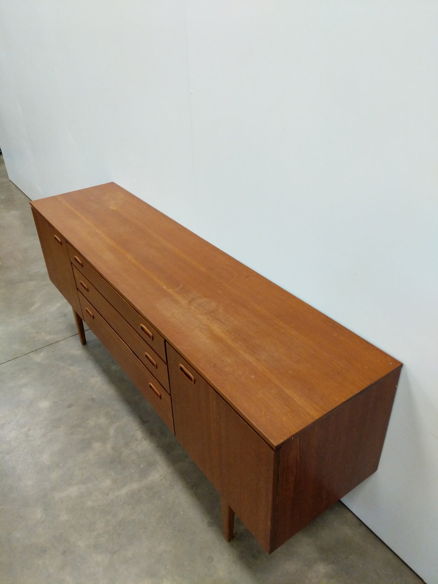 Vintage Mid Century Modern Teak Credenza