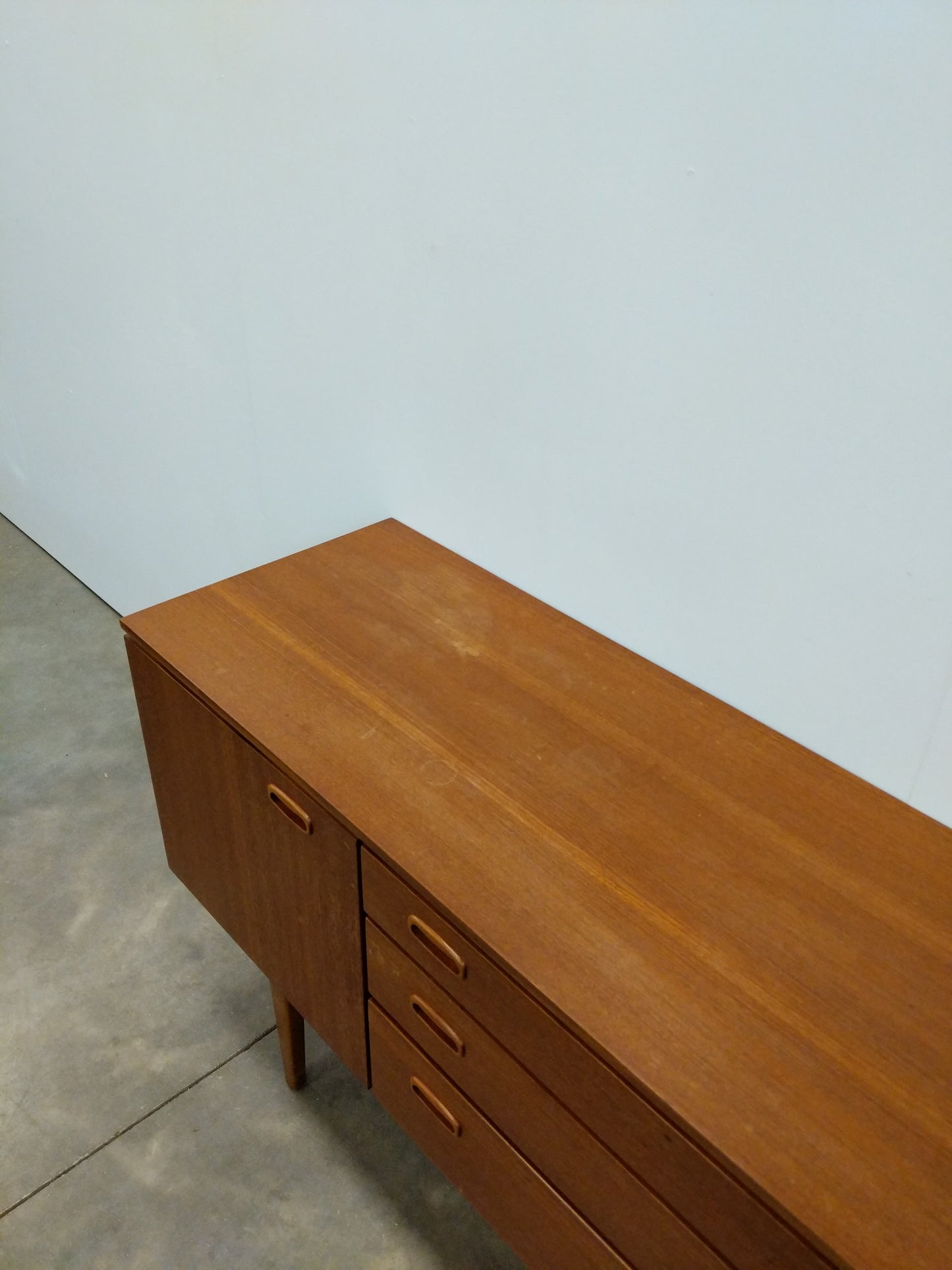 Vintage Mid Century Modern Teak Credenza