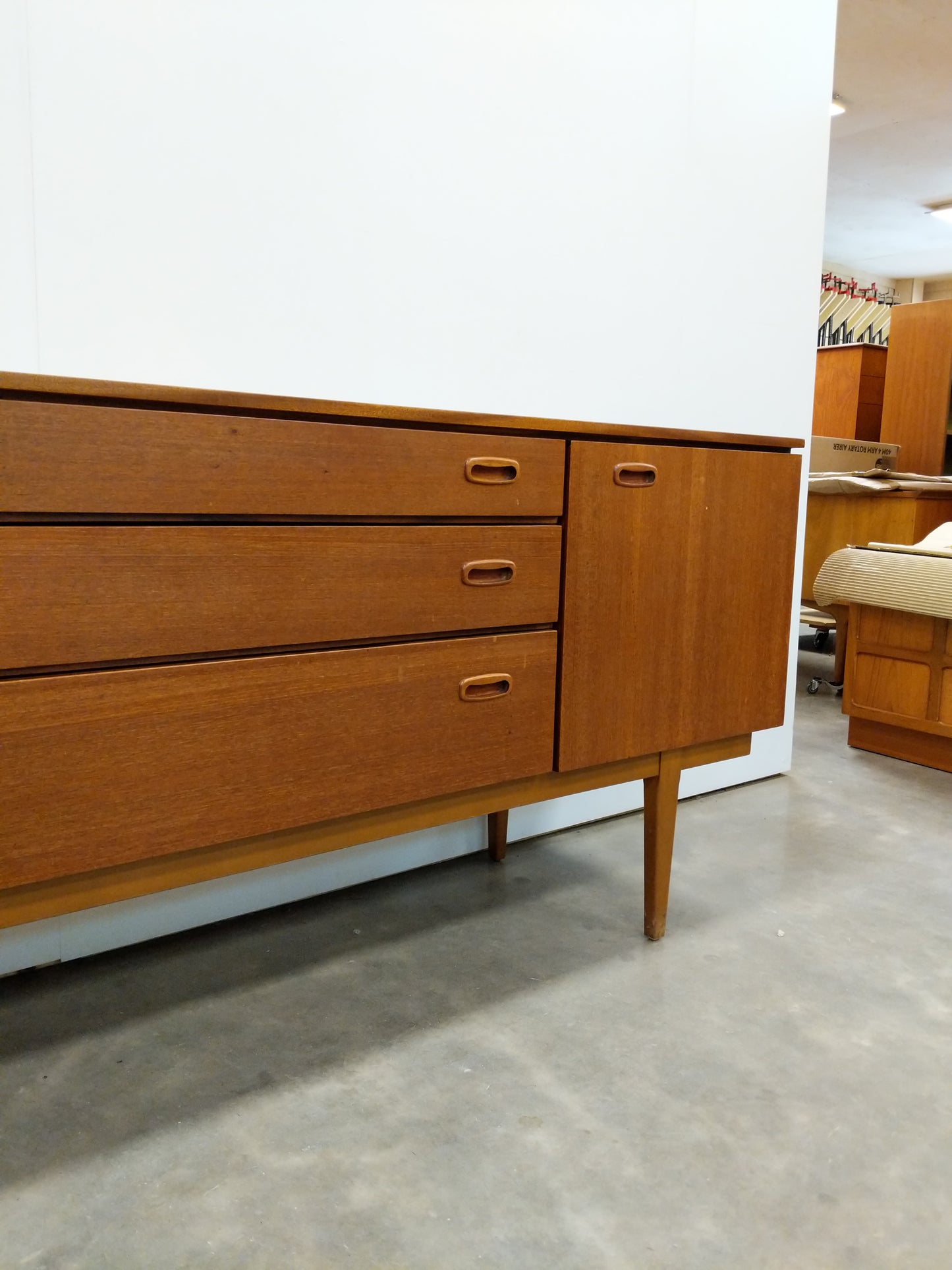 Vintage Mid Century Modern Teak Credenza
