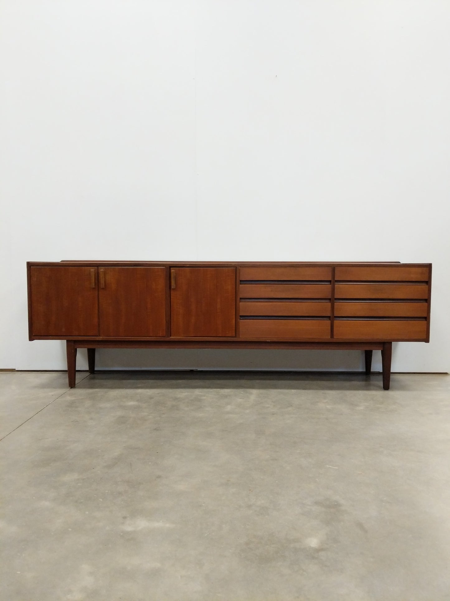 Vintage Mid Century Modern Teak Credenza