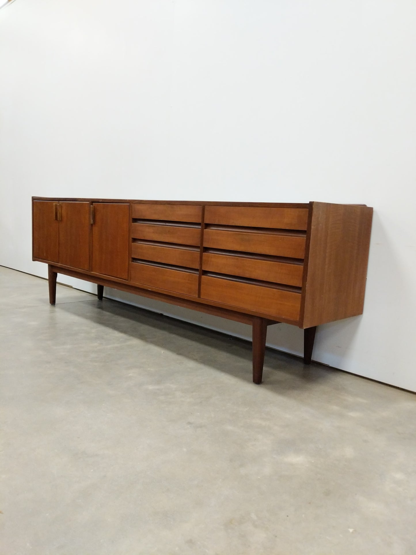 Vintage Mid Century Modern Teak Credenza
