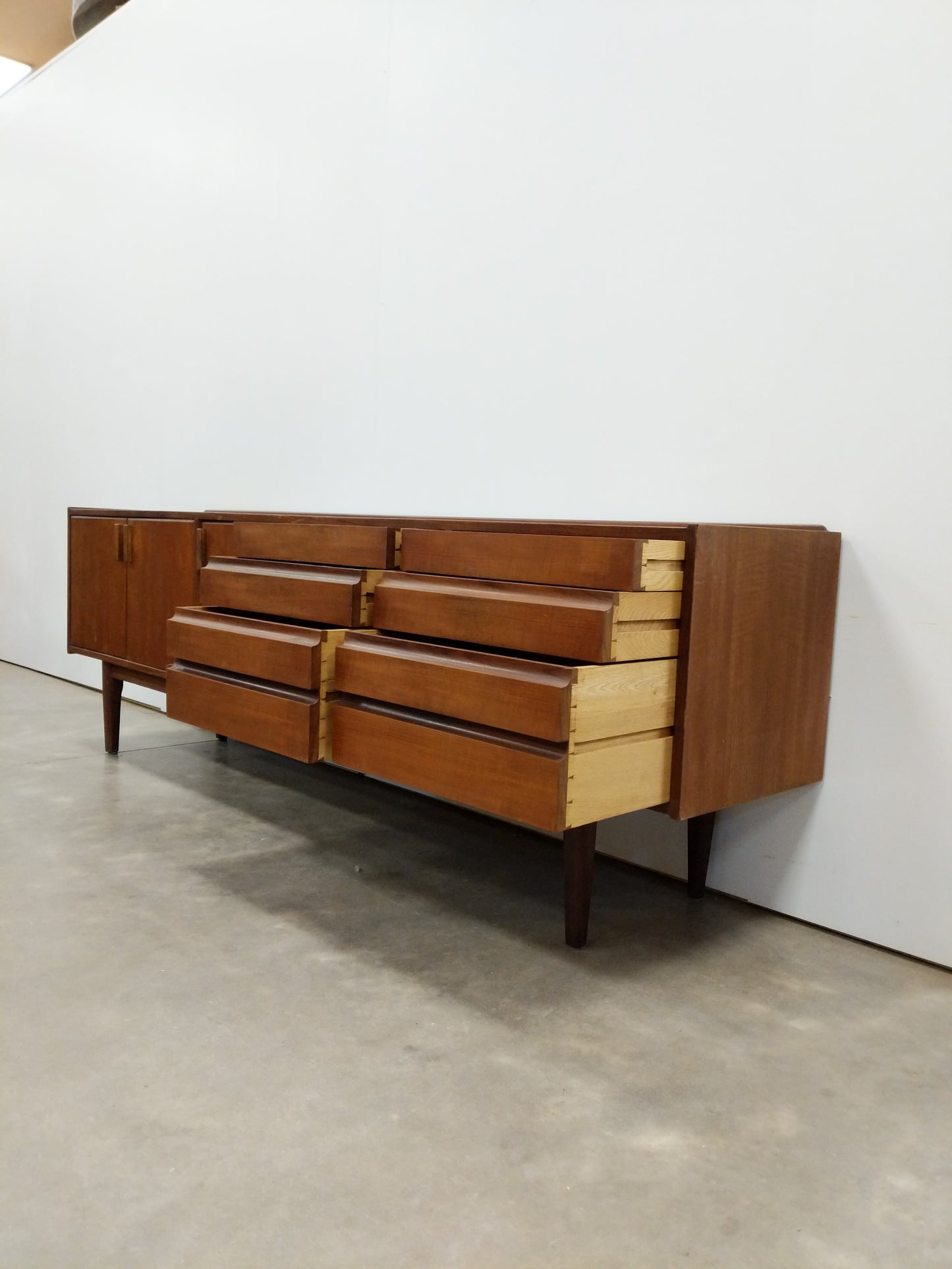 Vintage Mid Century Modern Teak Credenza