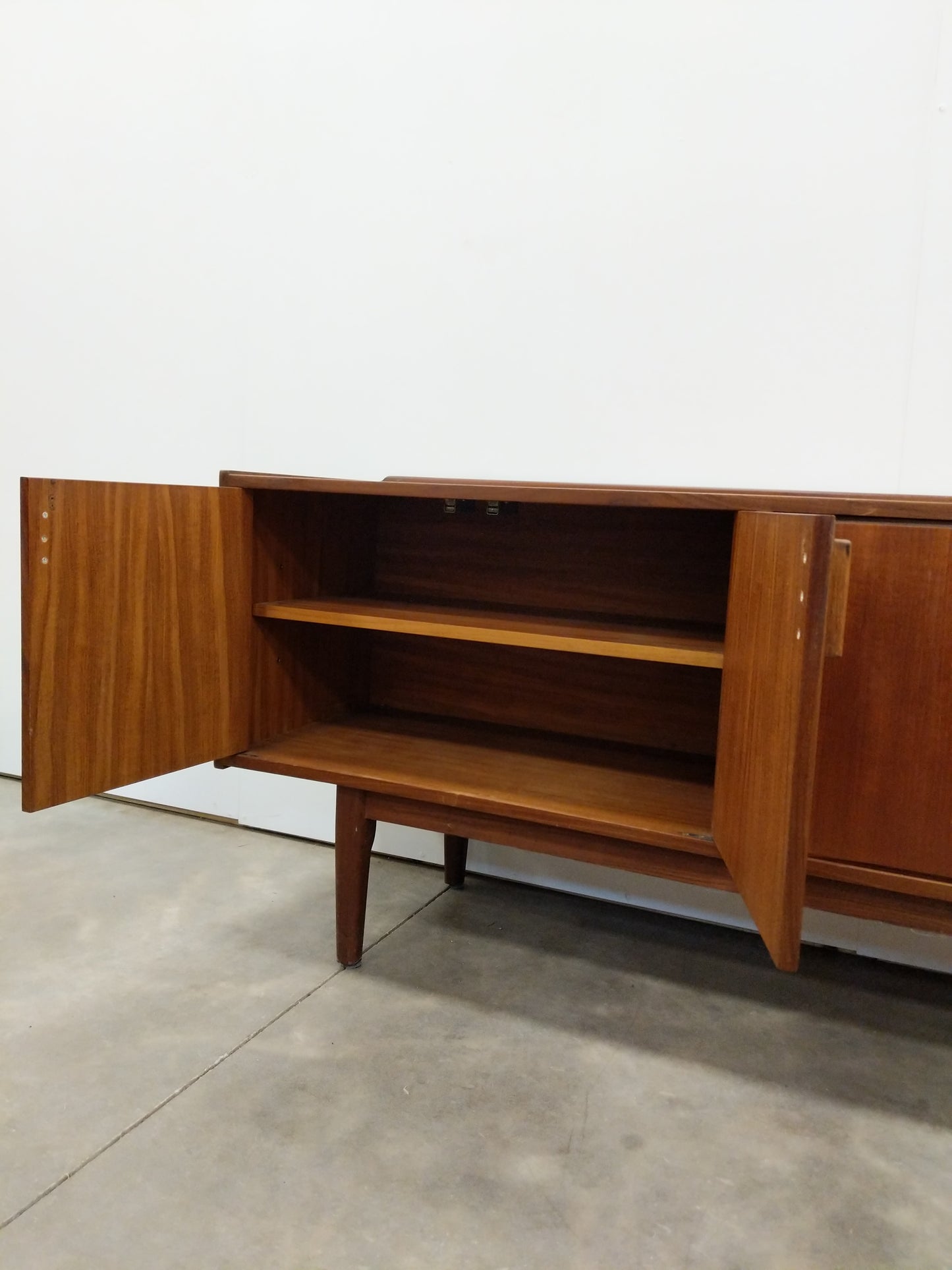 Vintage Mid Century Modern Teak Credenza