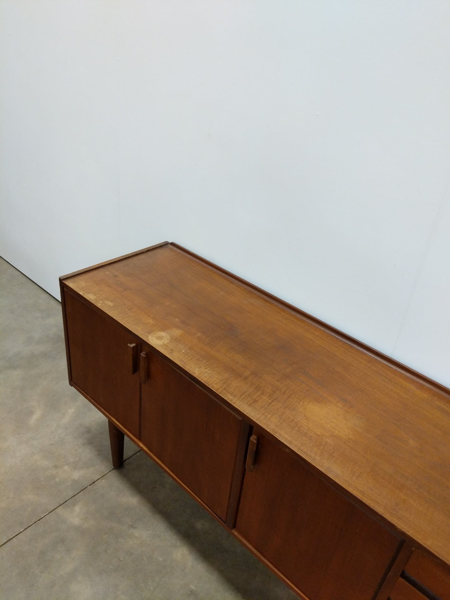 Vintage Mid Century Modern Teak Credenza